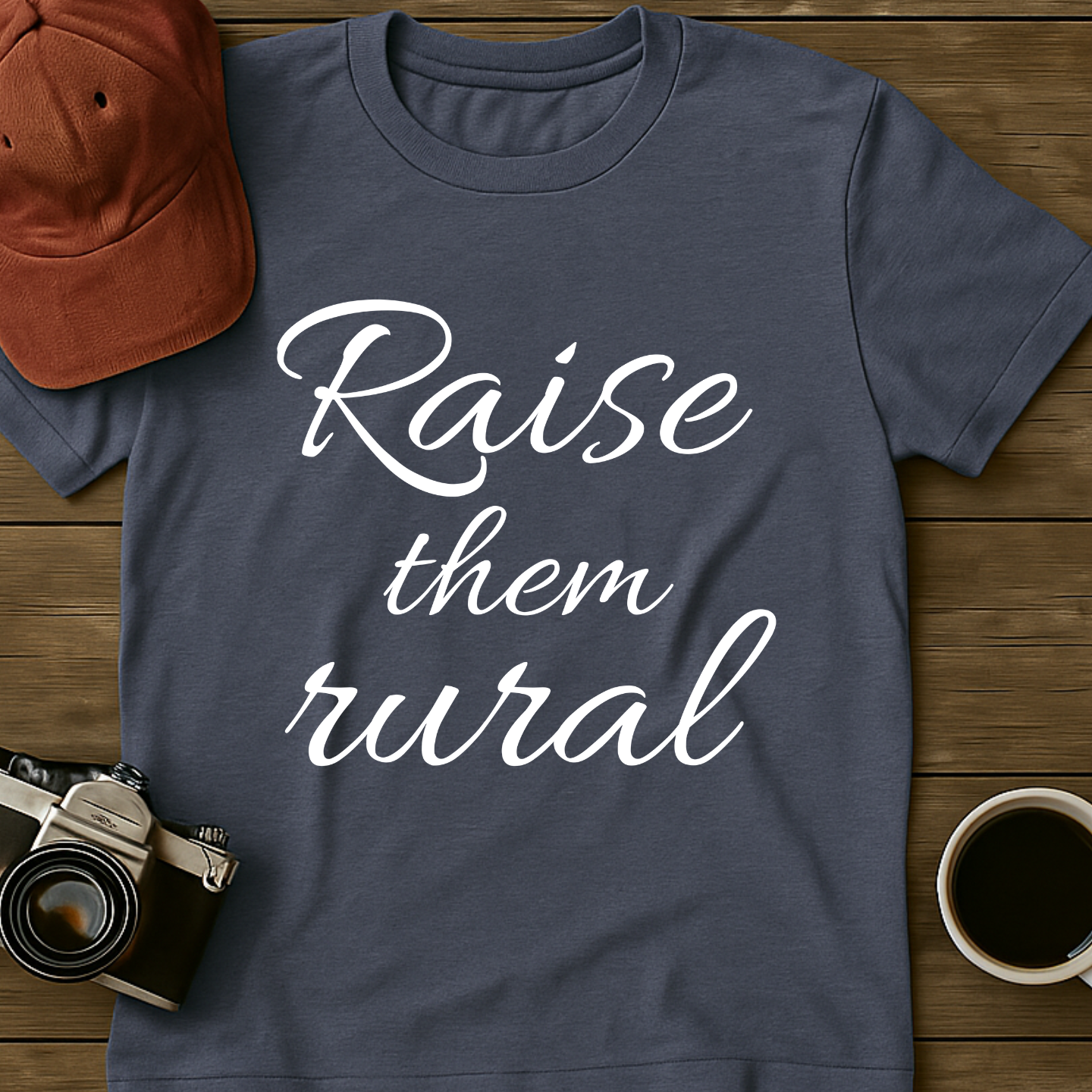 Raise Them Rural Script T-Shirt