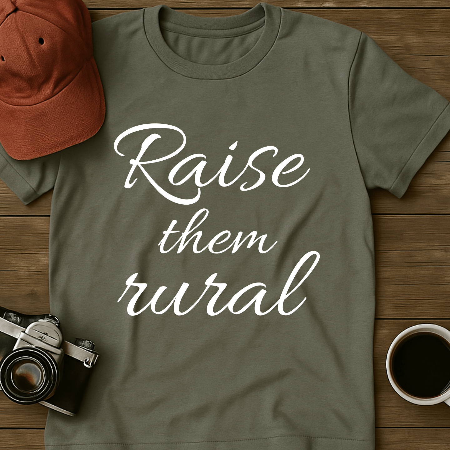 Raise Them Rural Script T-Shirt