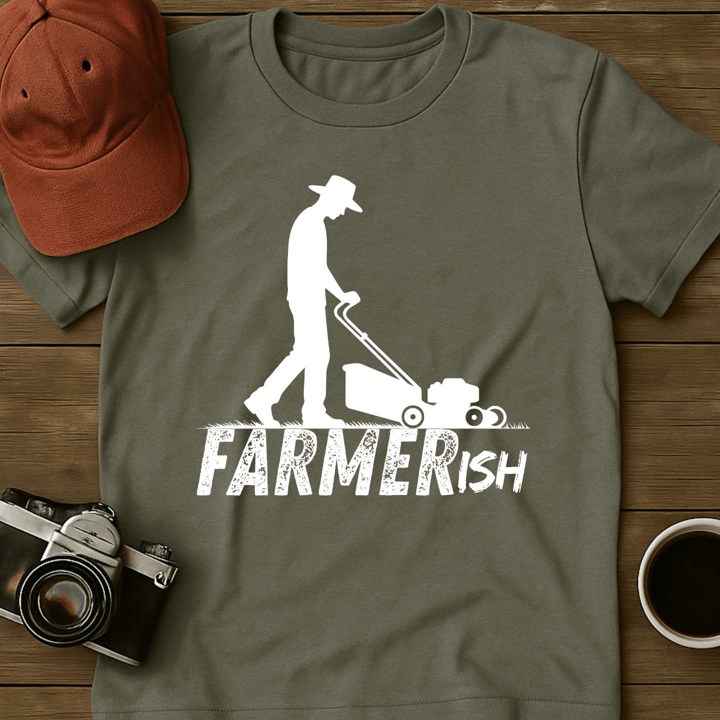 Farmerish Cowboy Mower T-Shirt