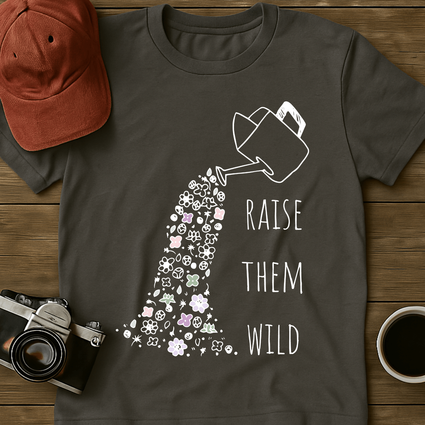 Water Can and Flowers T-Shirt