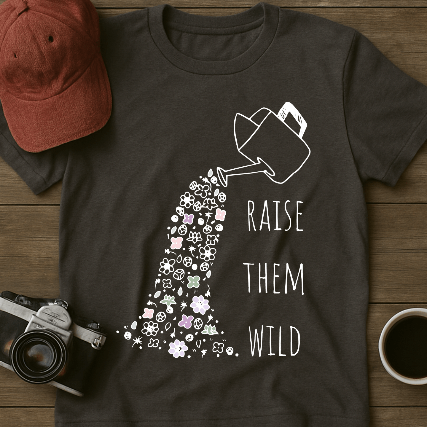 Water Can and Flowers T-Shirt