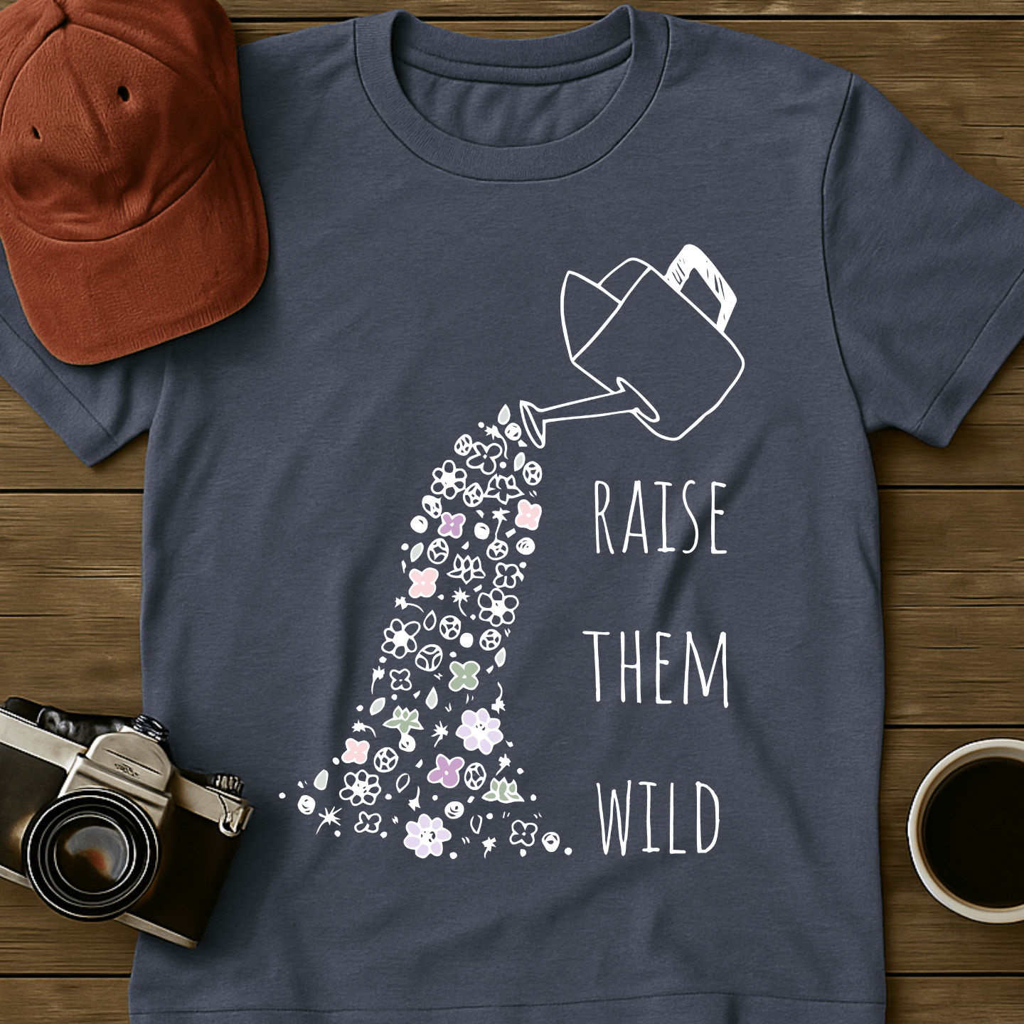 Water Can and Flowers T-Shirt