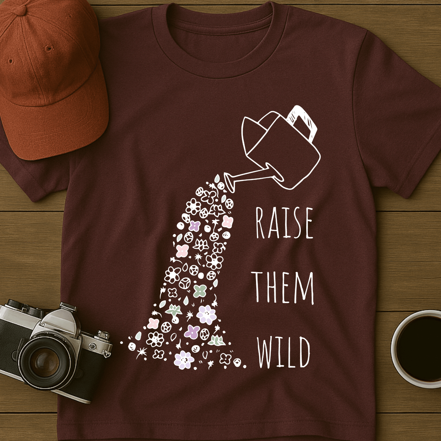 Water Can and Flowers T-Shirt