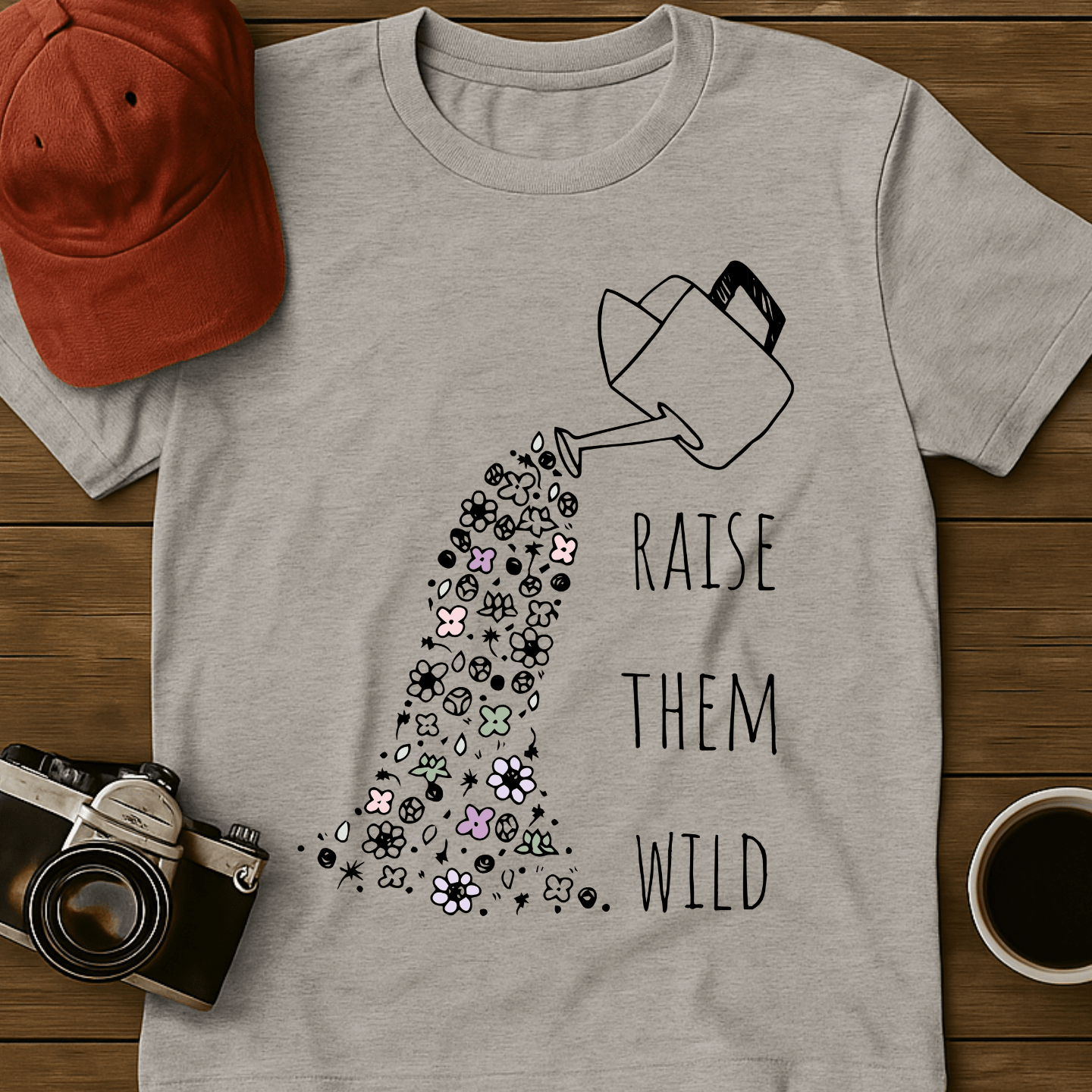 Water Can and Flowers T-Shirt