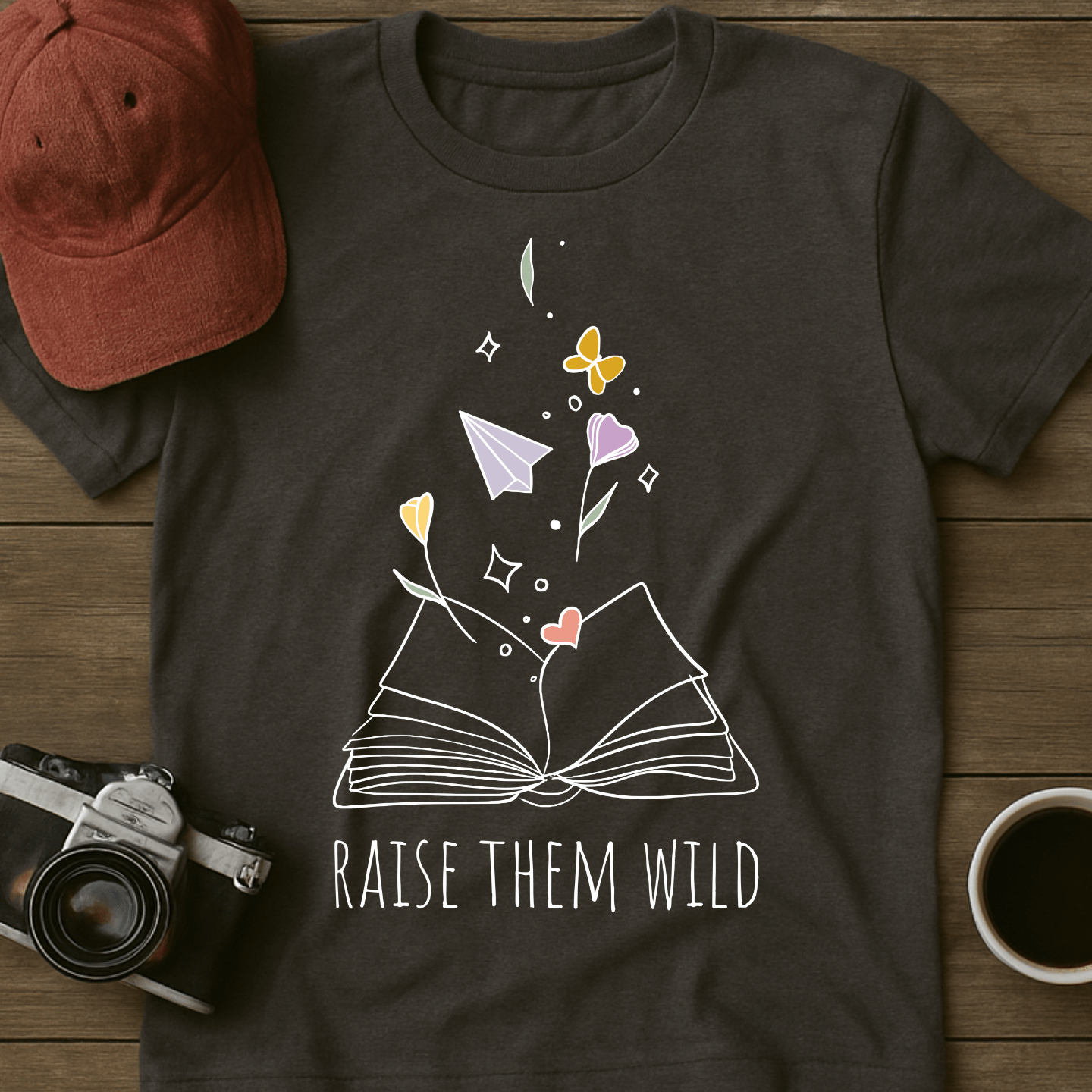 Book and Paper Airplanes T-Shirt