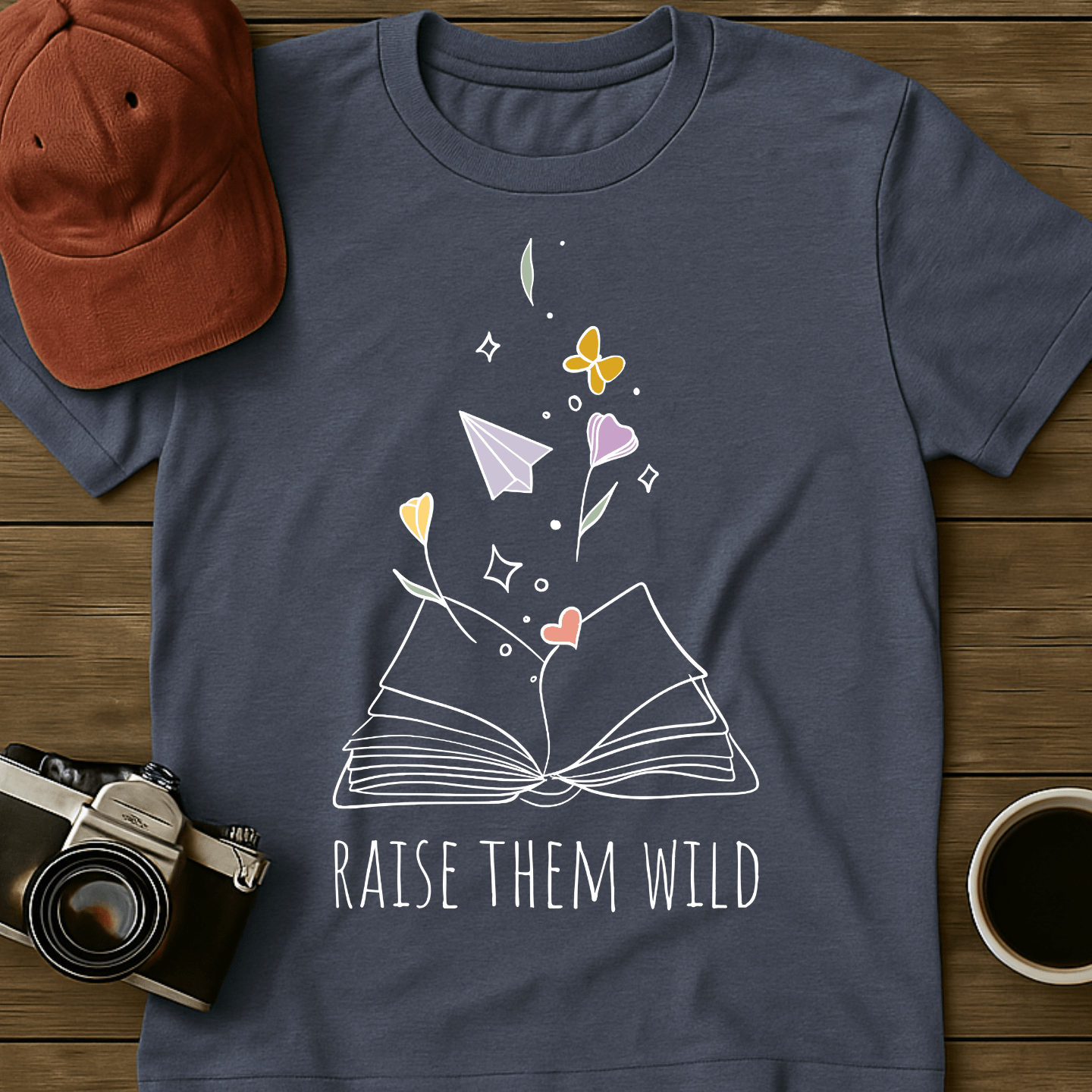 Book and Paper Airplanes T-Shirt