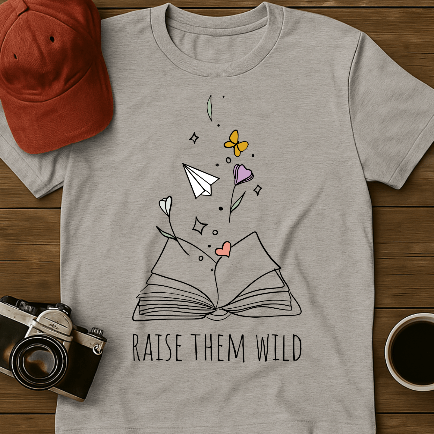 Book and Paper Airplanes T-Shirt