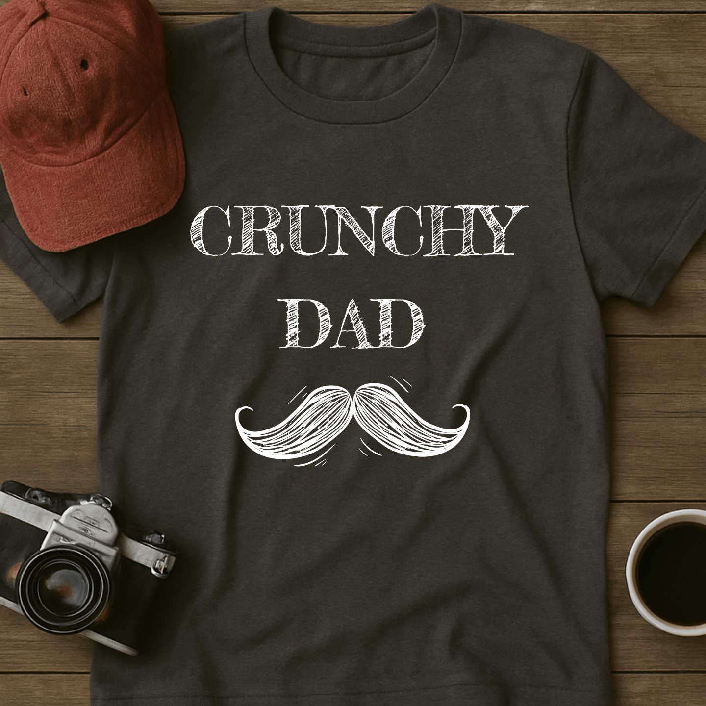 Crunchy Dad Moustache T-Shirt