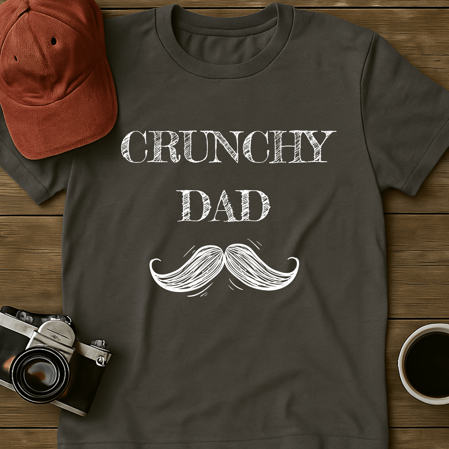Crunchy Dad Moustache T-Shirt