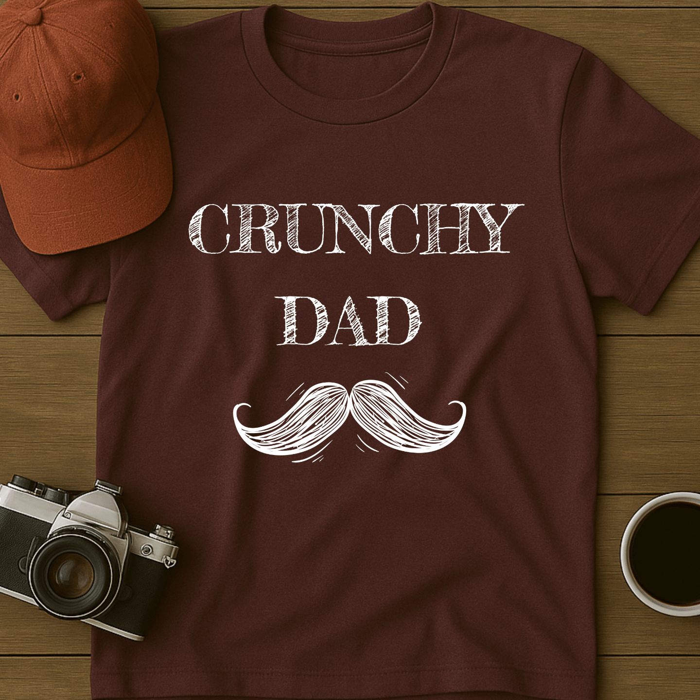 Crunchy Dad Moustache T-Shirt