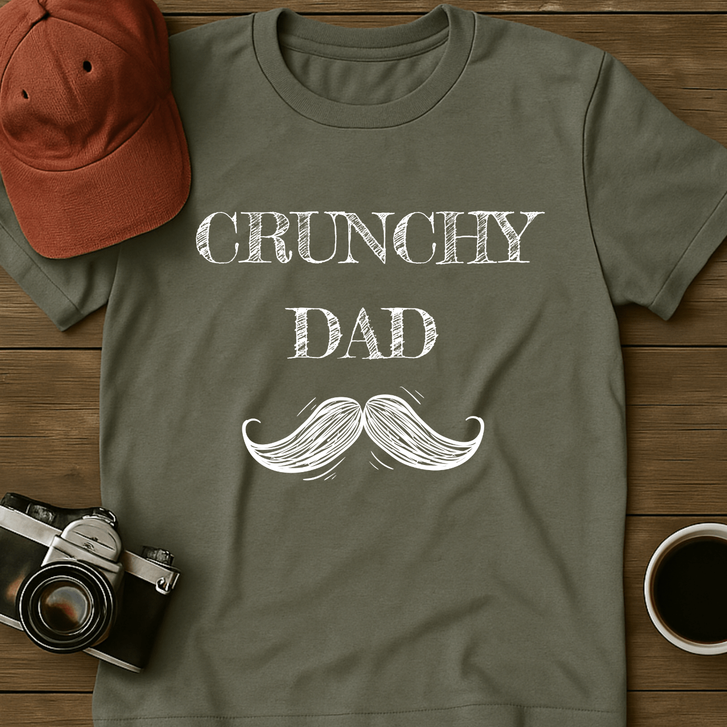Crunchy Dad Moustache T-Shirt