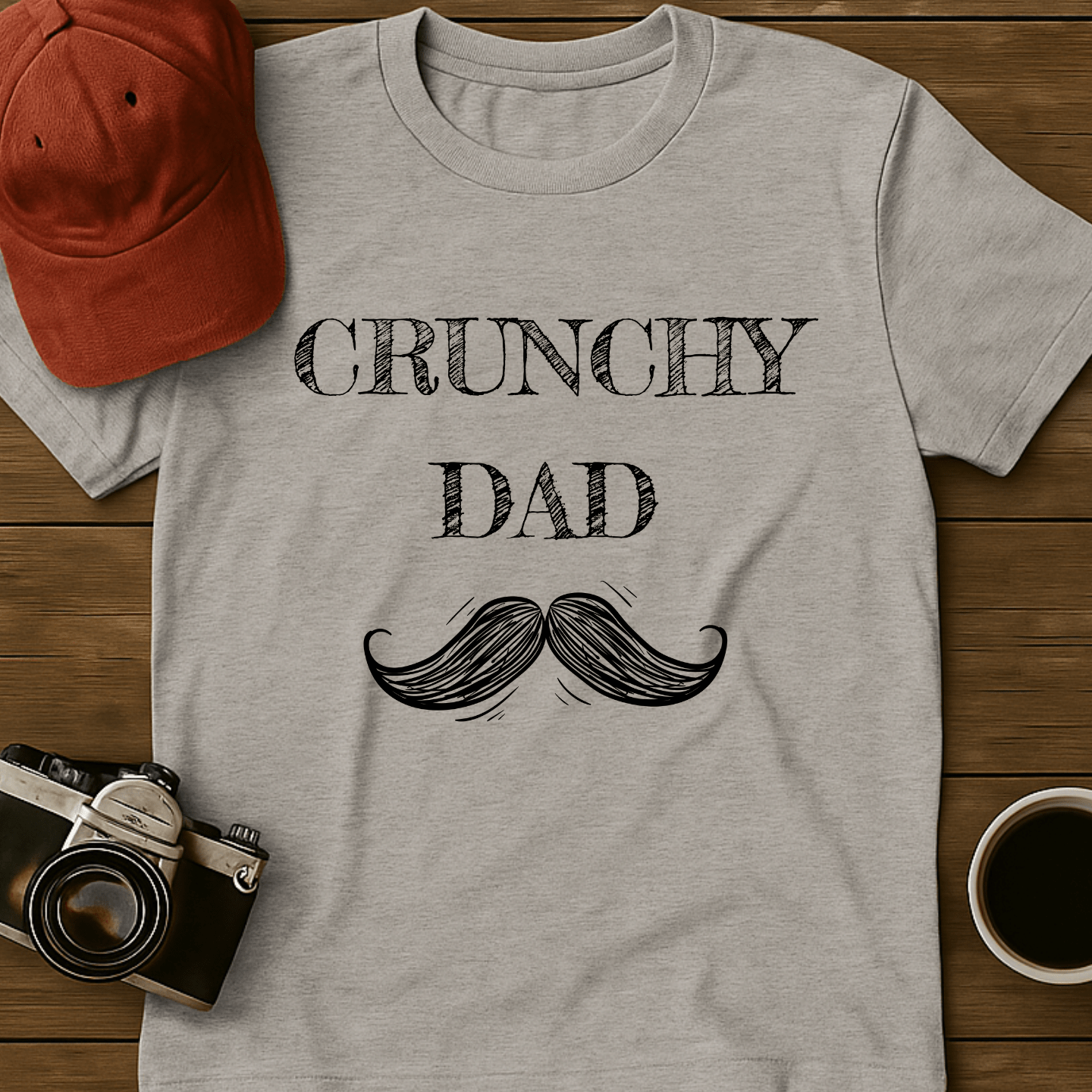 Crunchy Dad Moustache T-Shirt