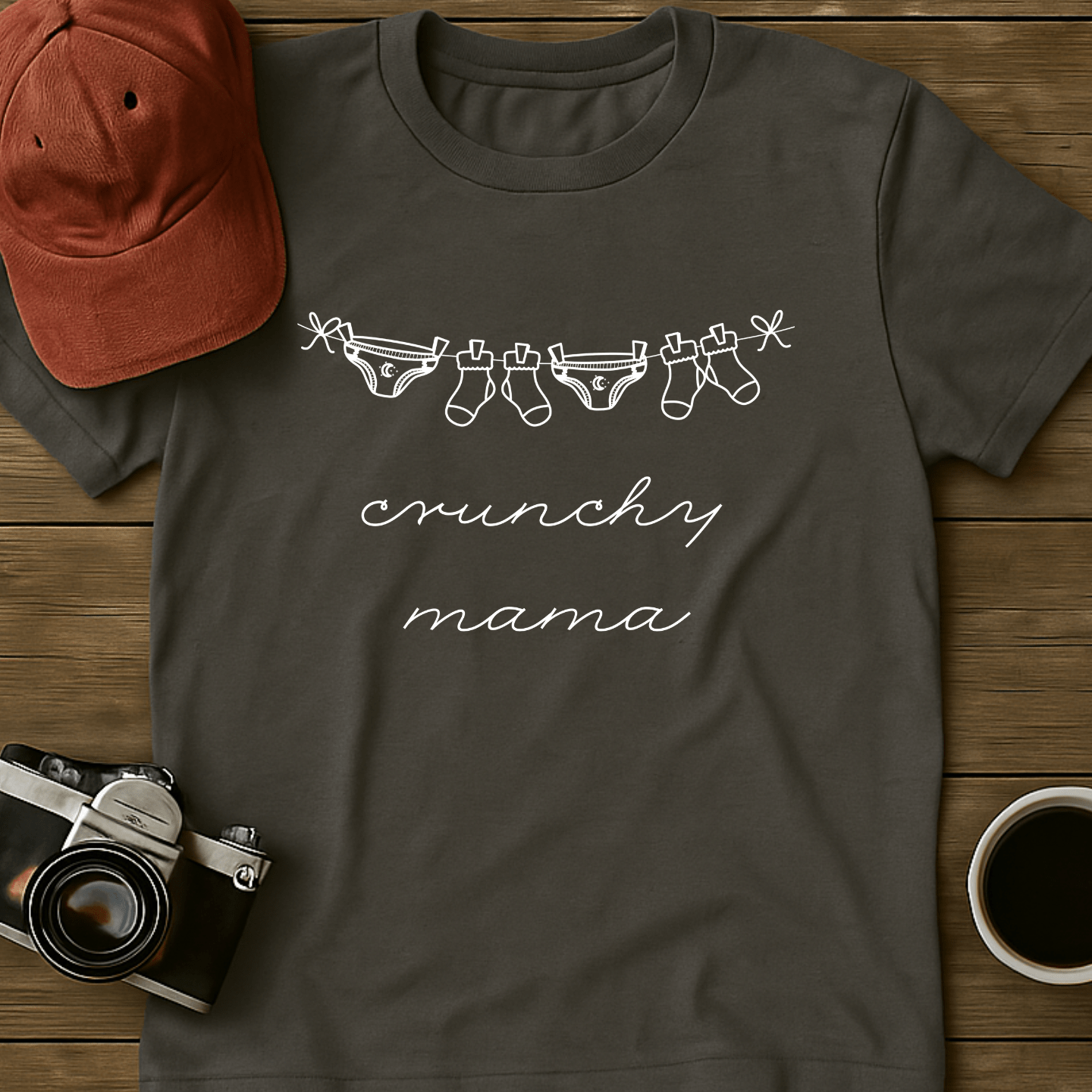 Crunchy Mama Clothesline T-Shirt