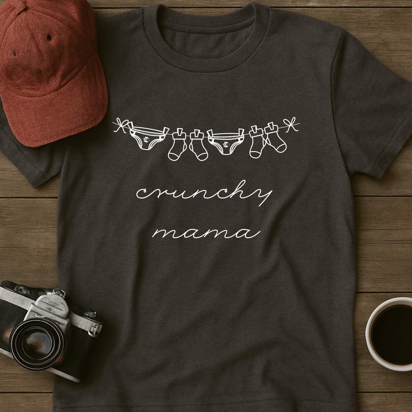 Crunchy Mama Clothesline T-Shirt