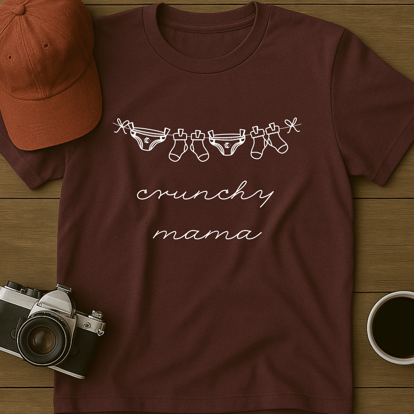 Crunchy Mama Clothesline T-Shirt