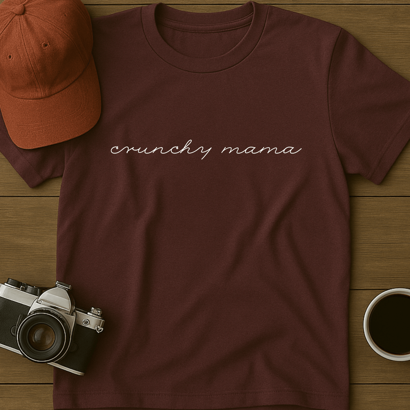 Crunchy Mama Cursive T-Shirt