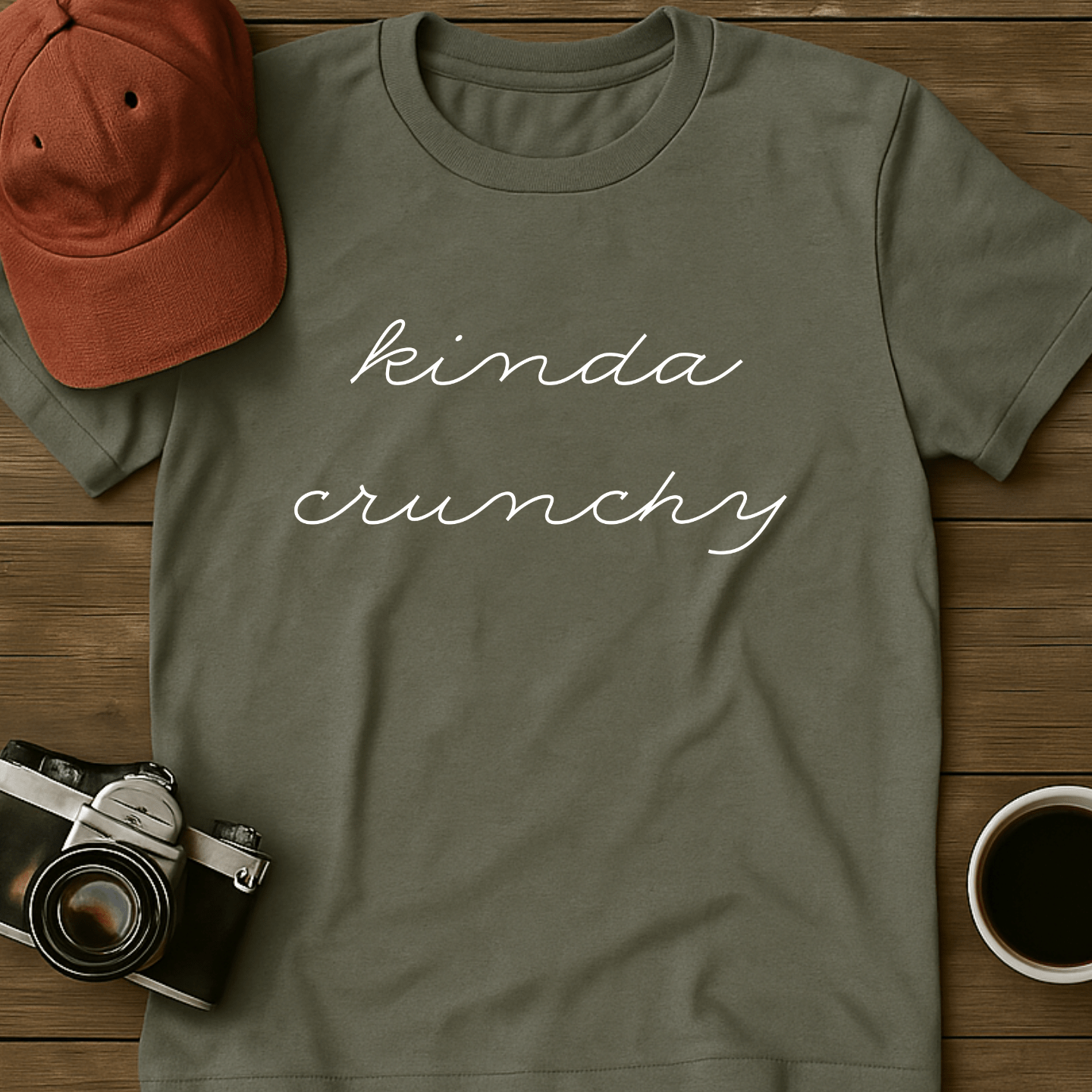 Kinda Crunchy Cursive T-Shirt