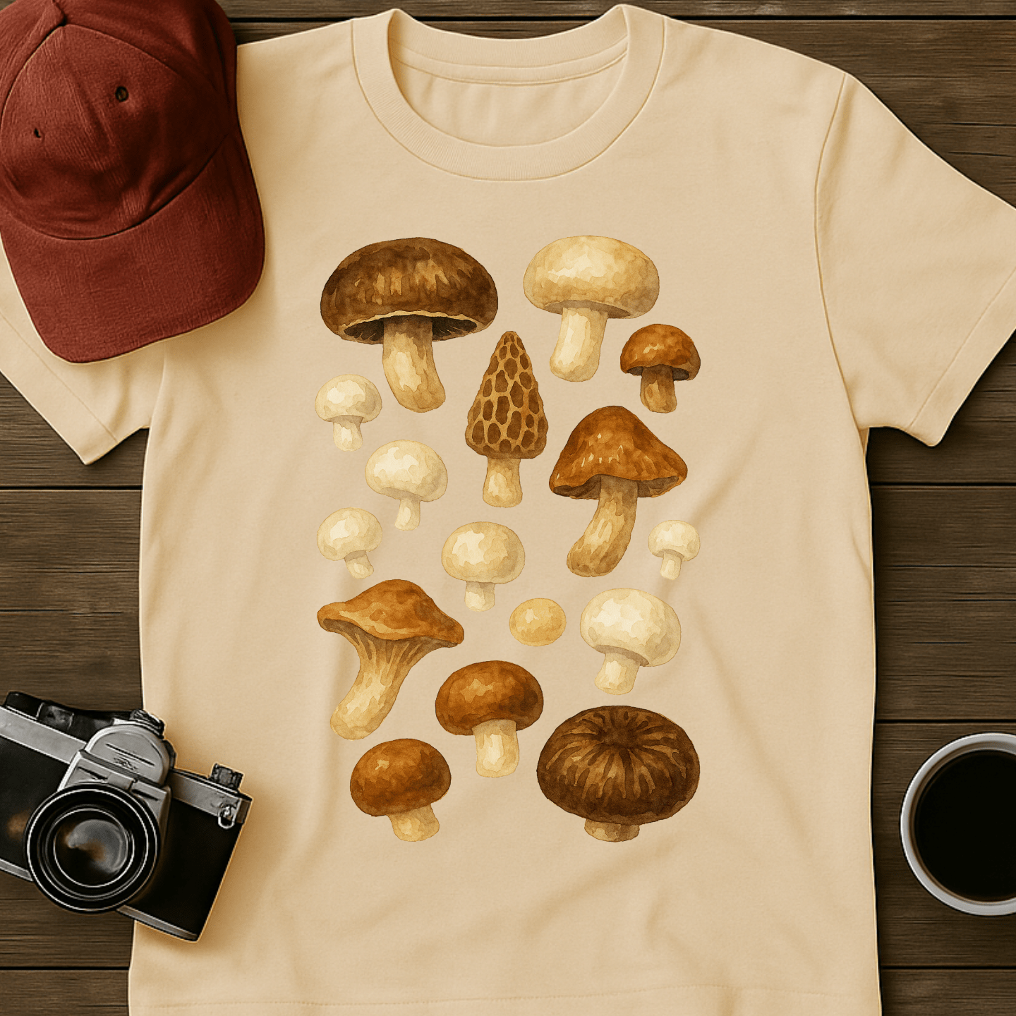 Mushrooms Watercolor I T-Shirt
