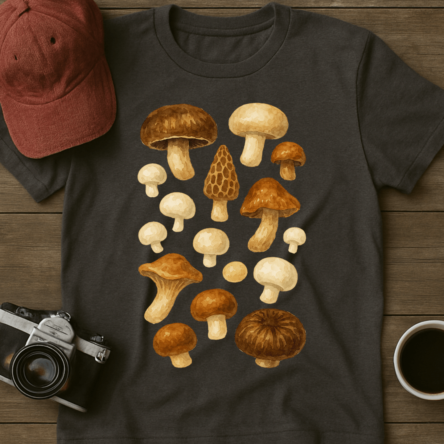 Mushrooms Watercolor I T-Shirt
