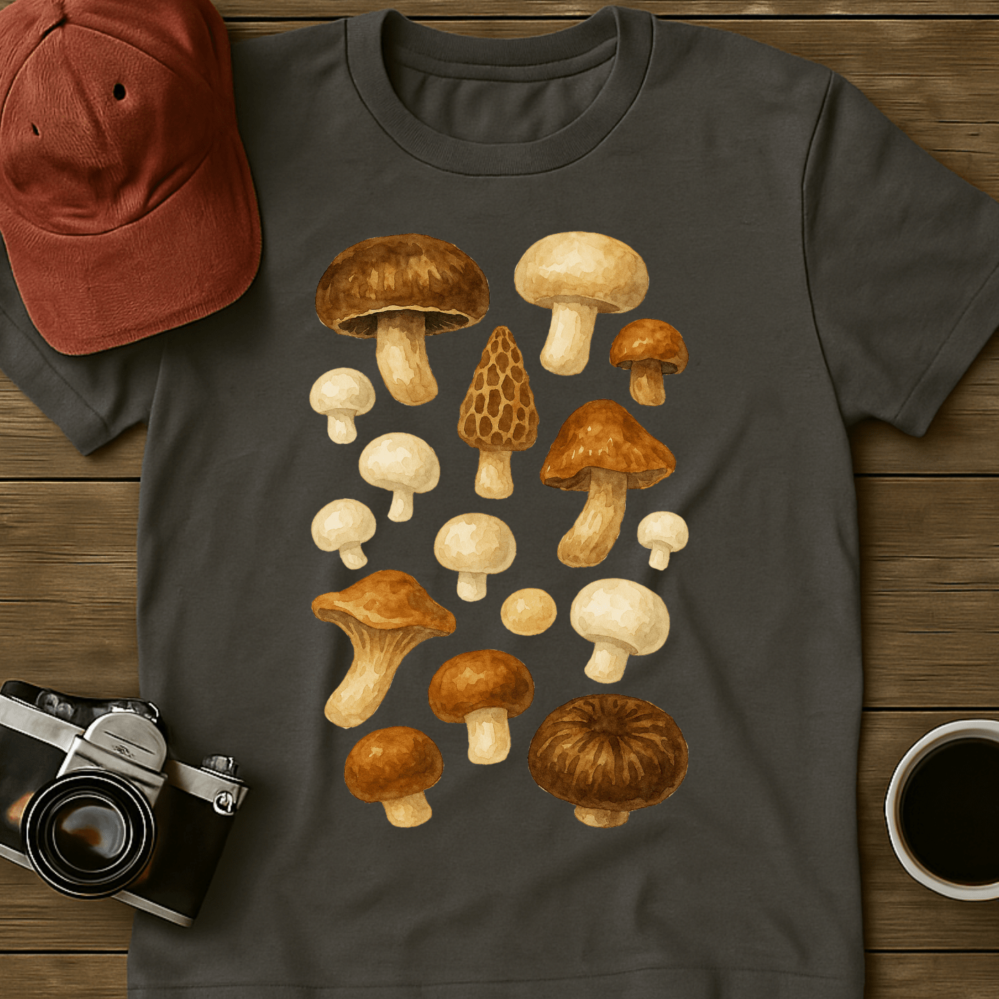 Mushrooms Watercolor I T-Shirt