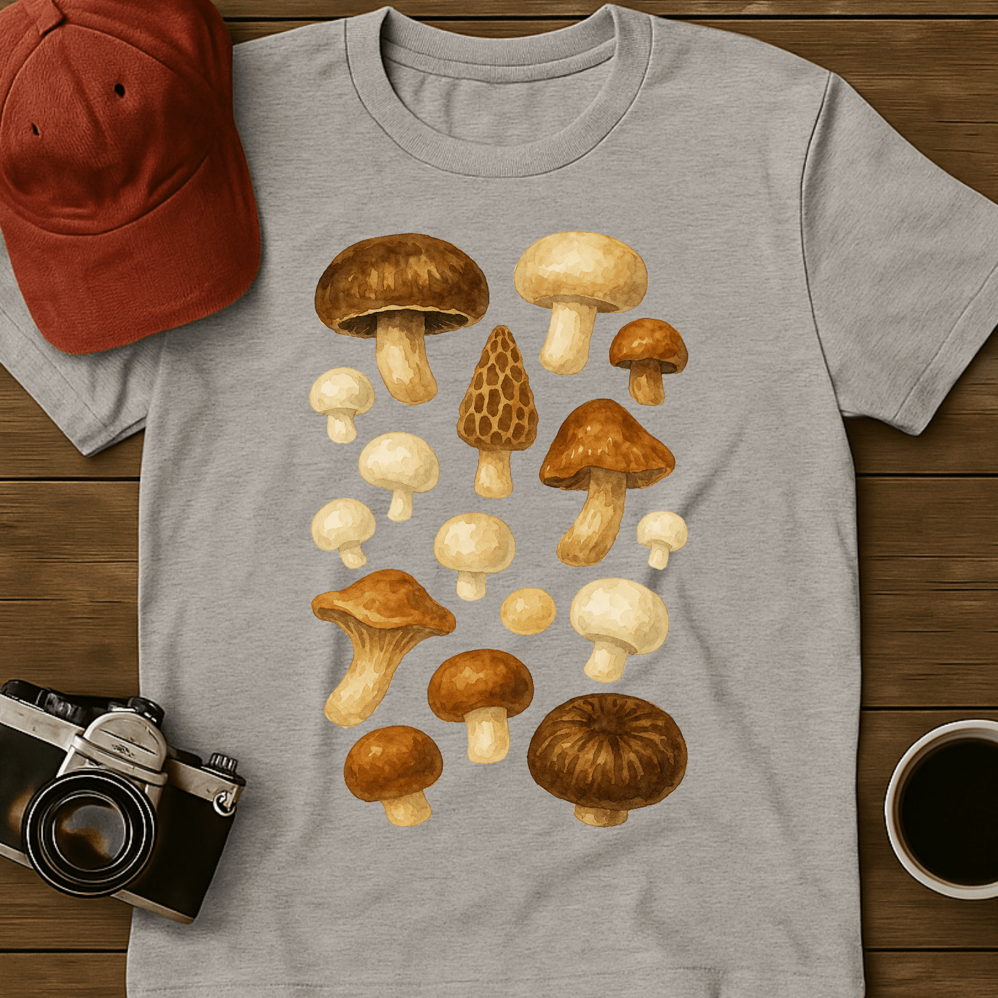 Mushrooms Watercolor I T-Shirt