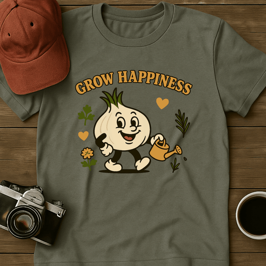 Grow Happiness Garlic T-Shirt