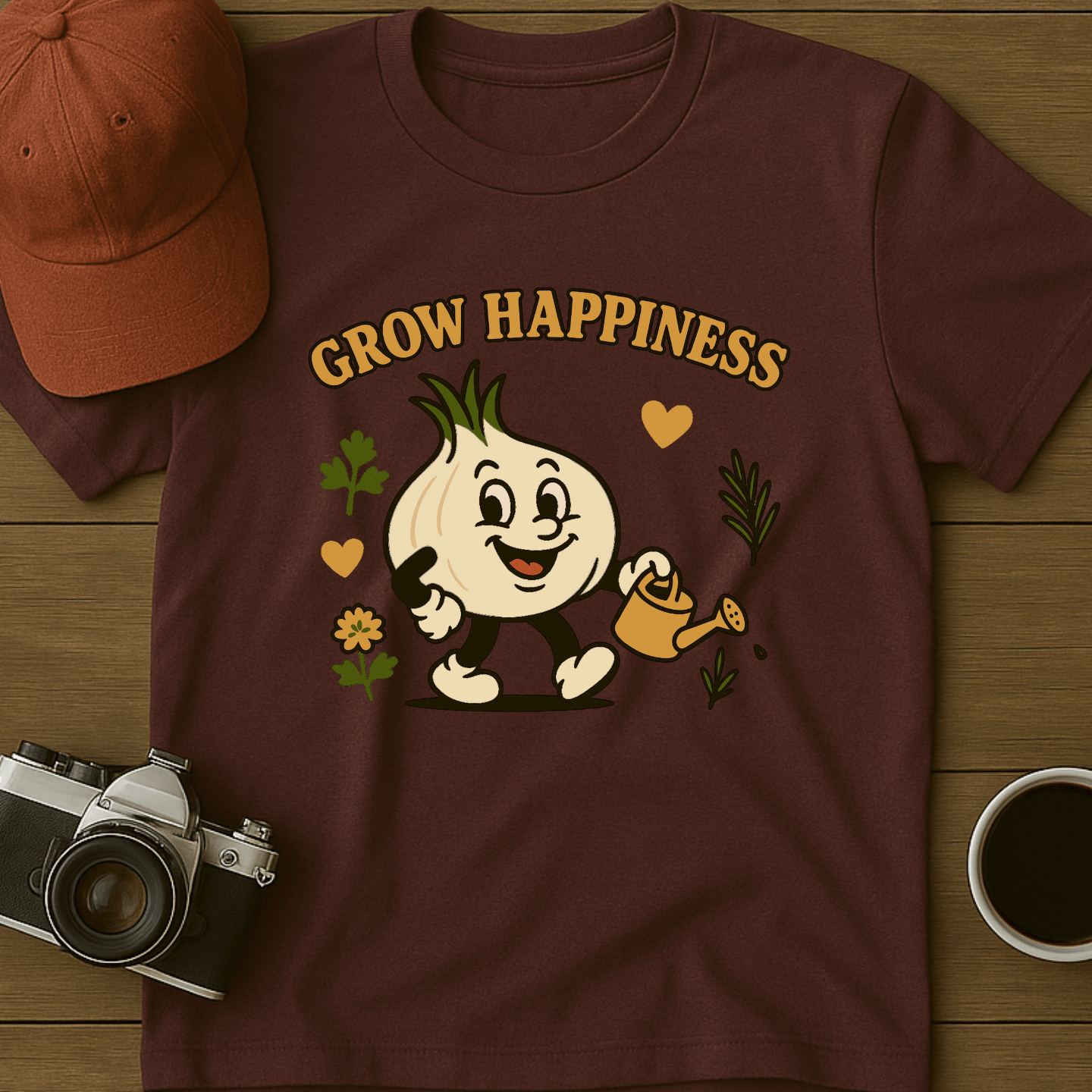 Grow Happiness Garlic T-Shirt