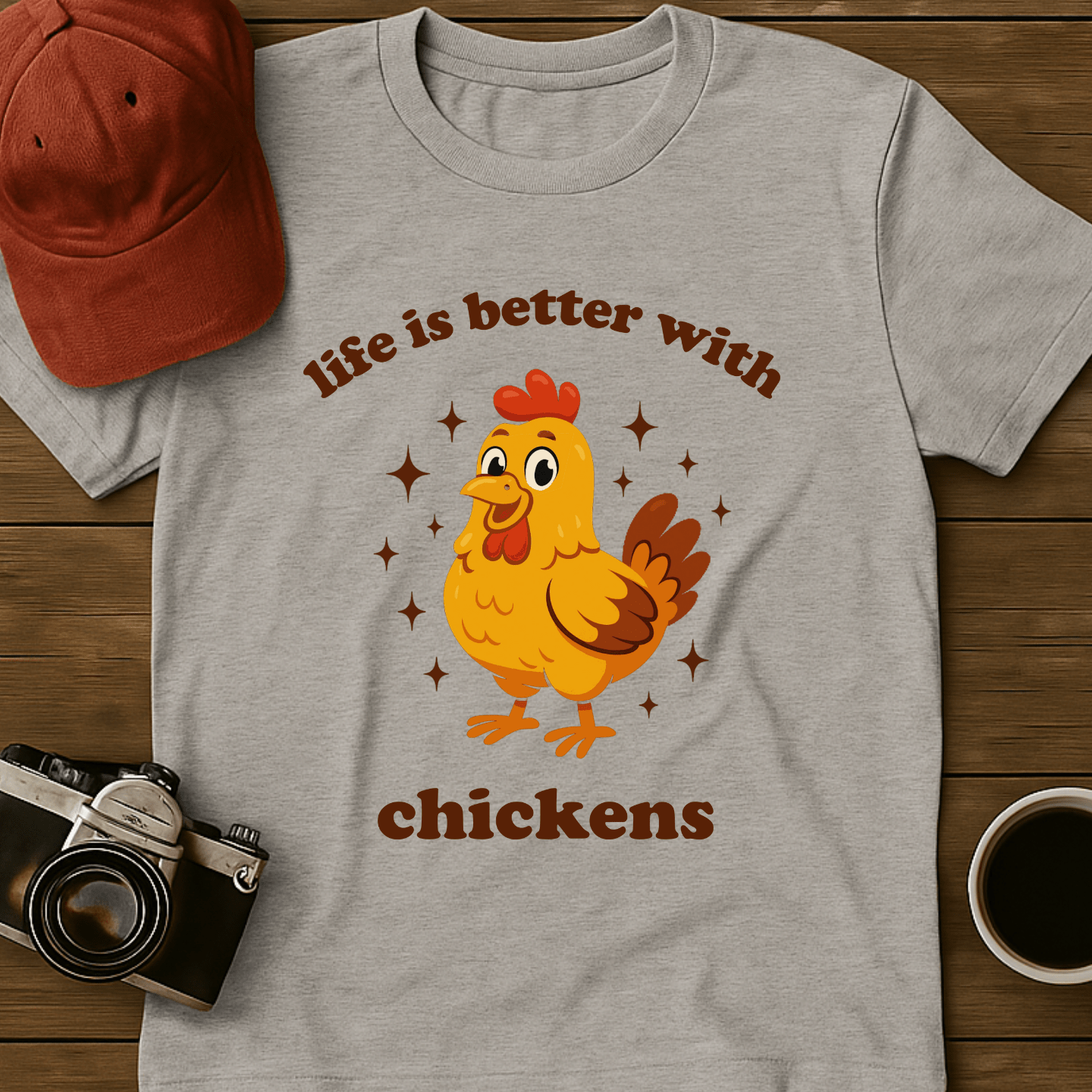 Better With Chickens Color T-Shirt