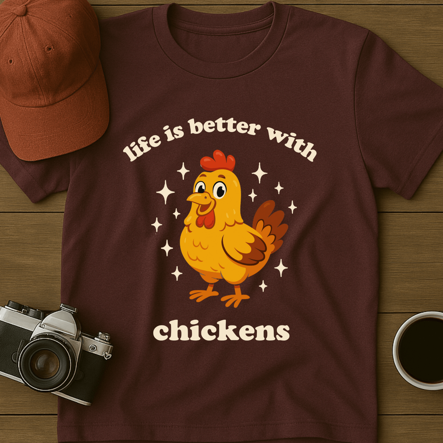 Better With Chickens Color T-Shirt