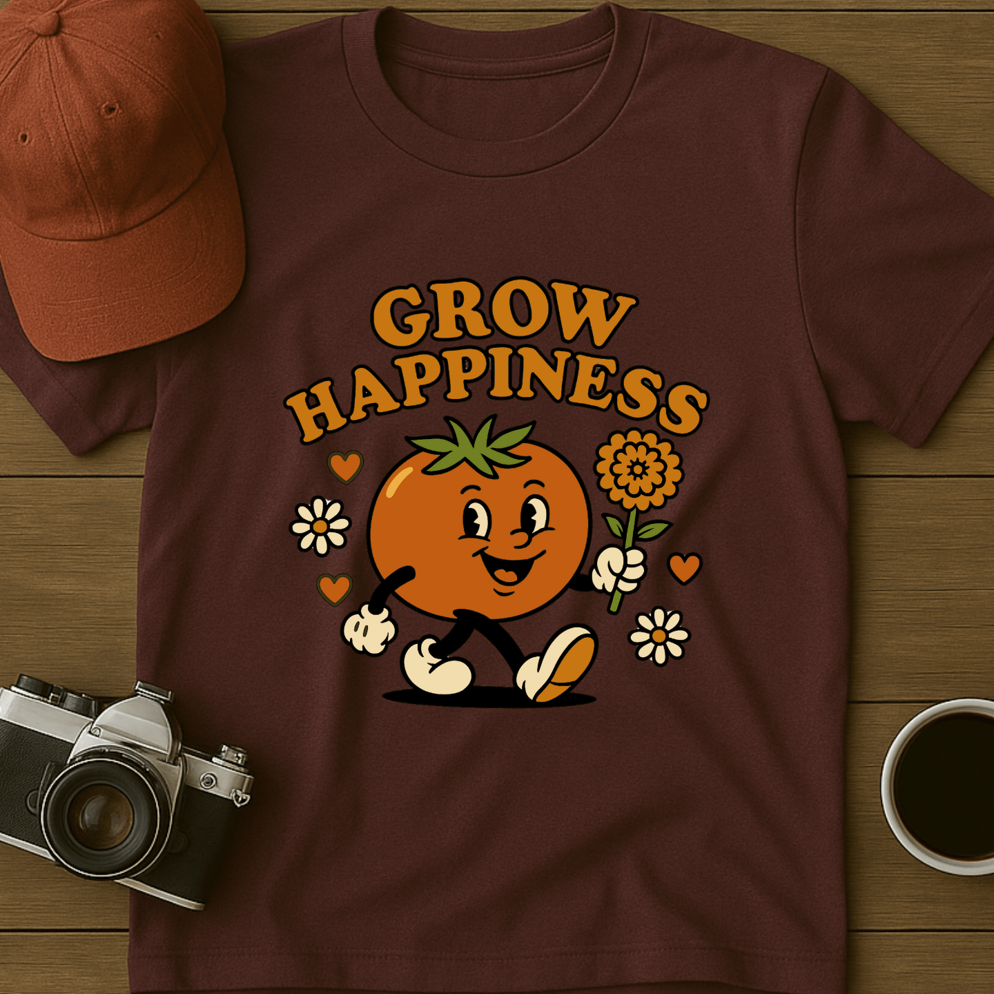 Grow Happiness Tomato I T-Shirt