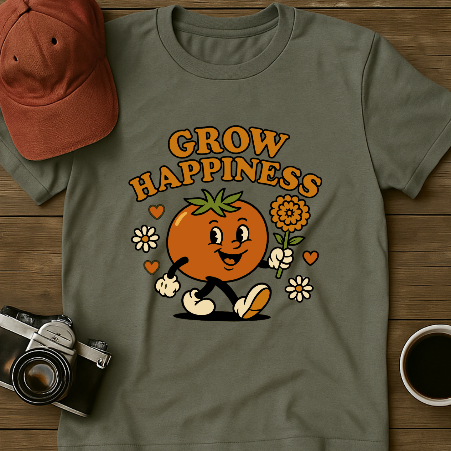 Grow Happiness Tomato I T-Shirt