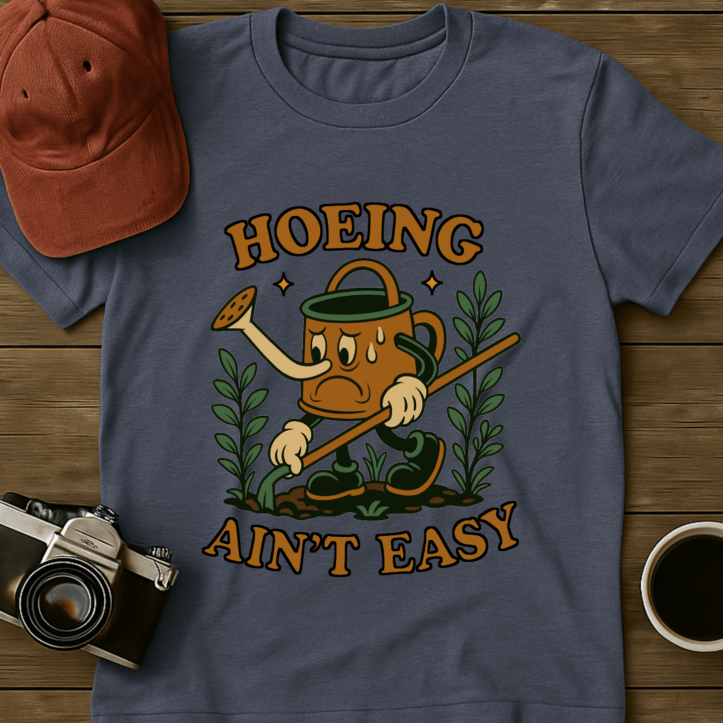 Hoeing Ain't Easy Mascot T-Shirt