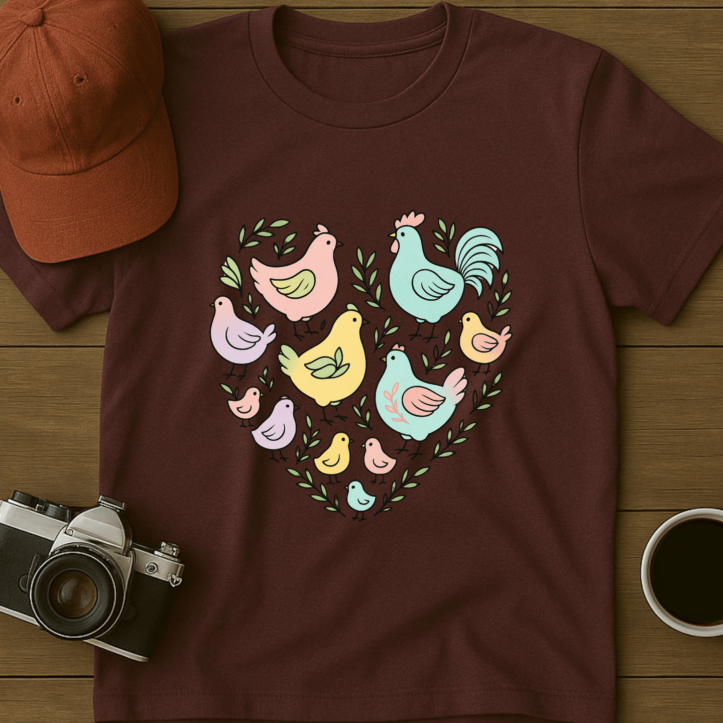 Pastel Chicken Heart T-Shirt