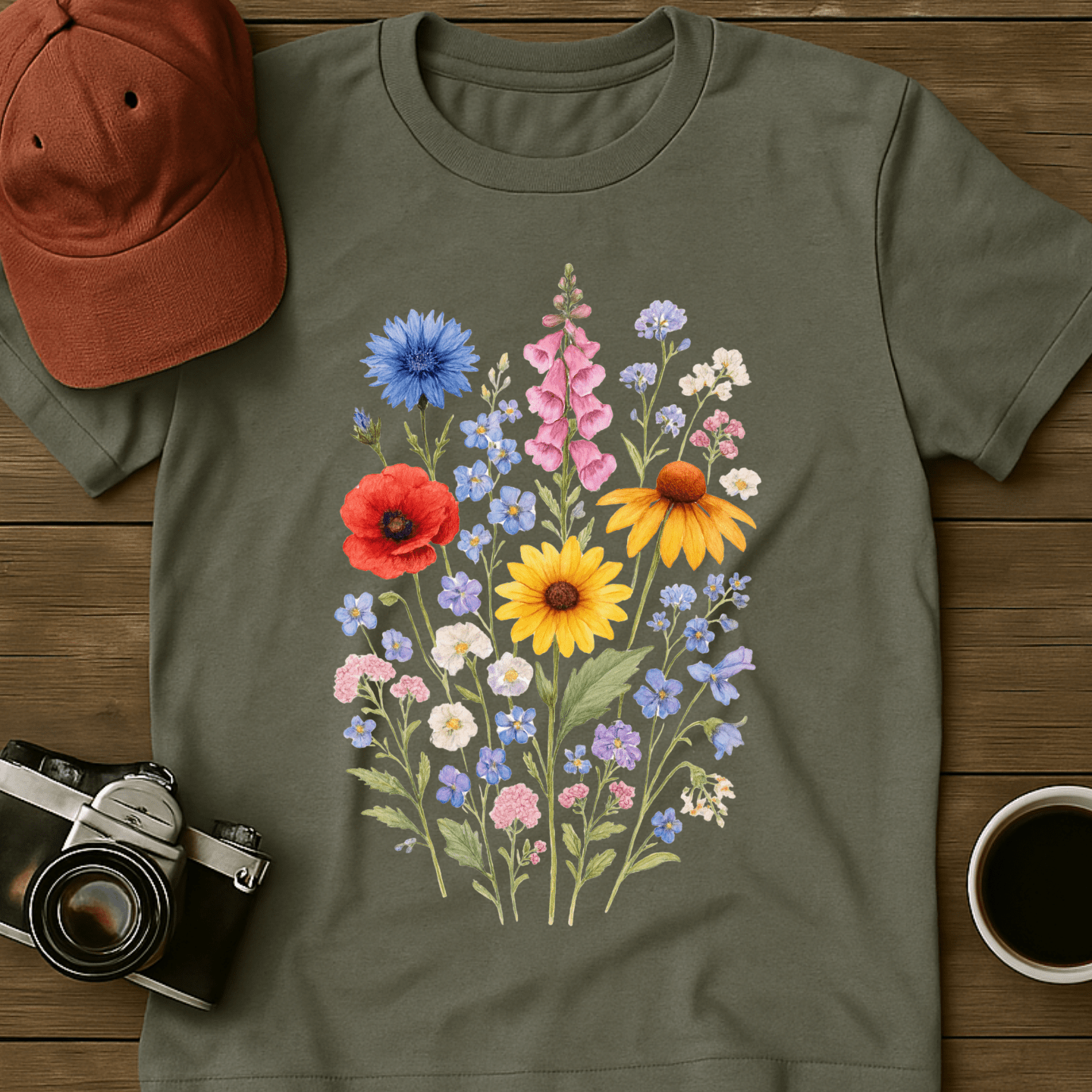 Wildflowers Watercolor I T-Shirt