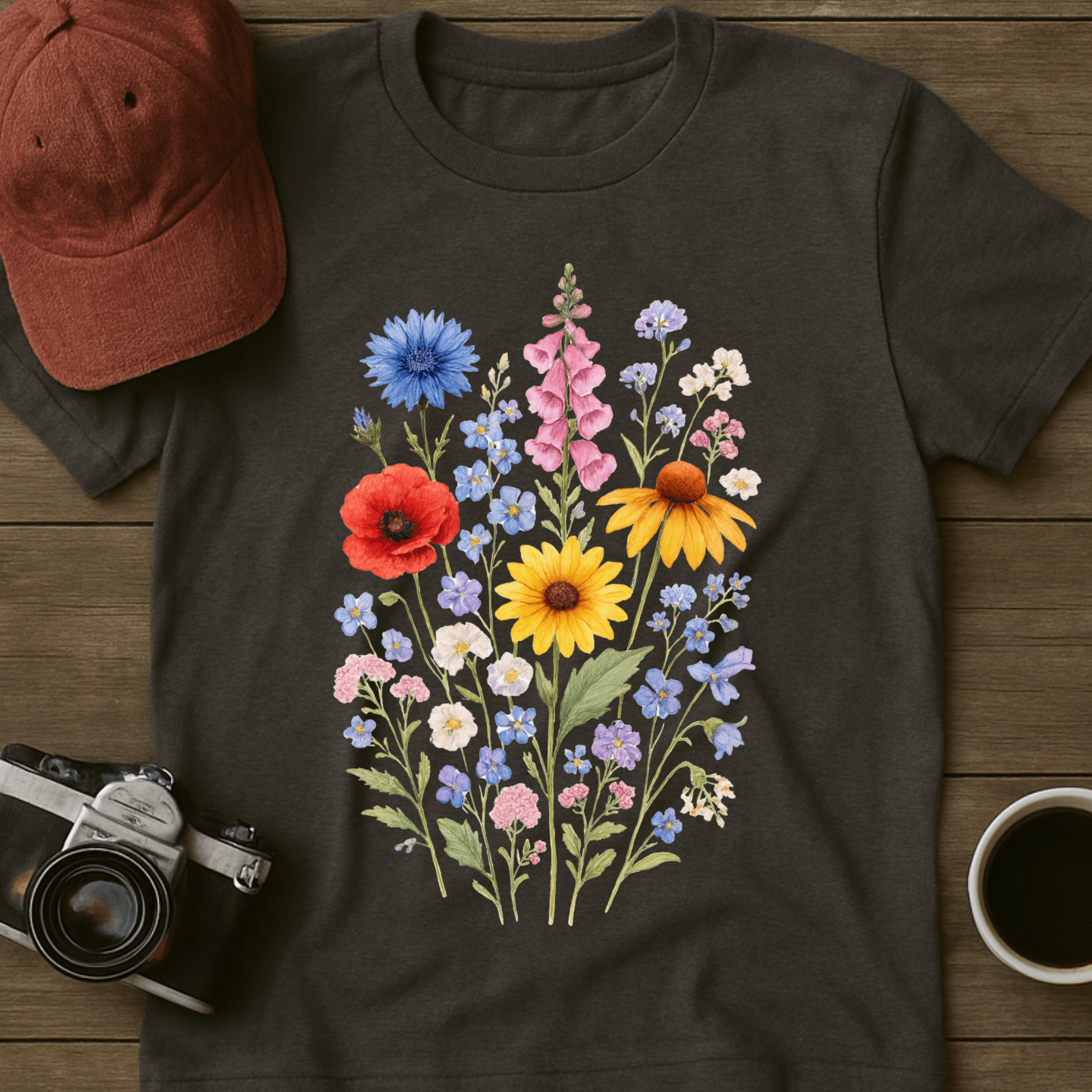 Wildflowers Watercolor I T-Shirt