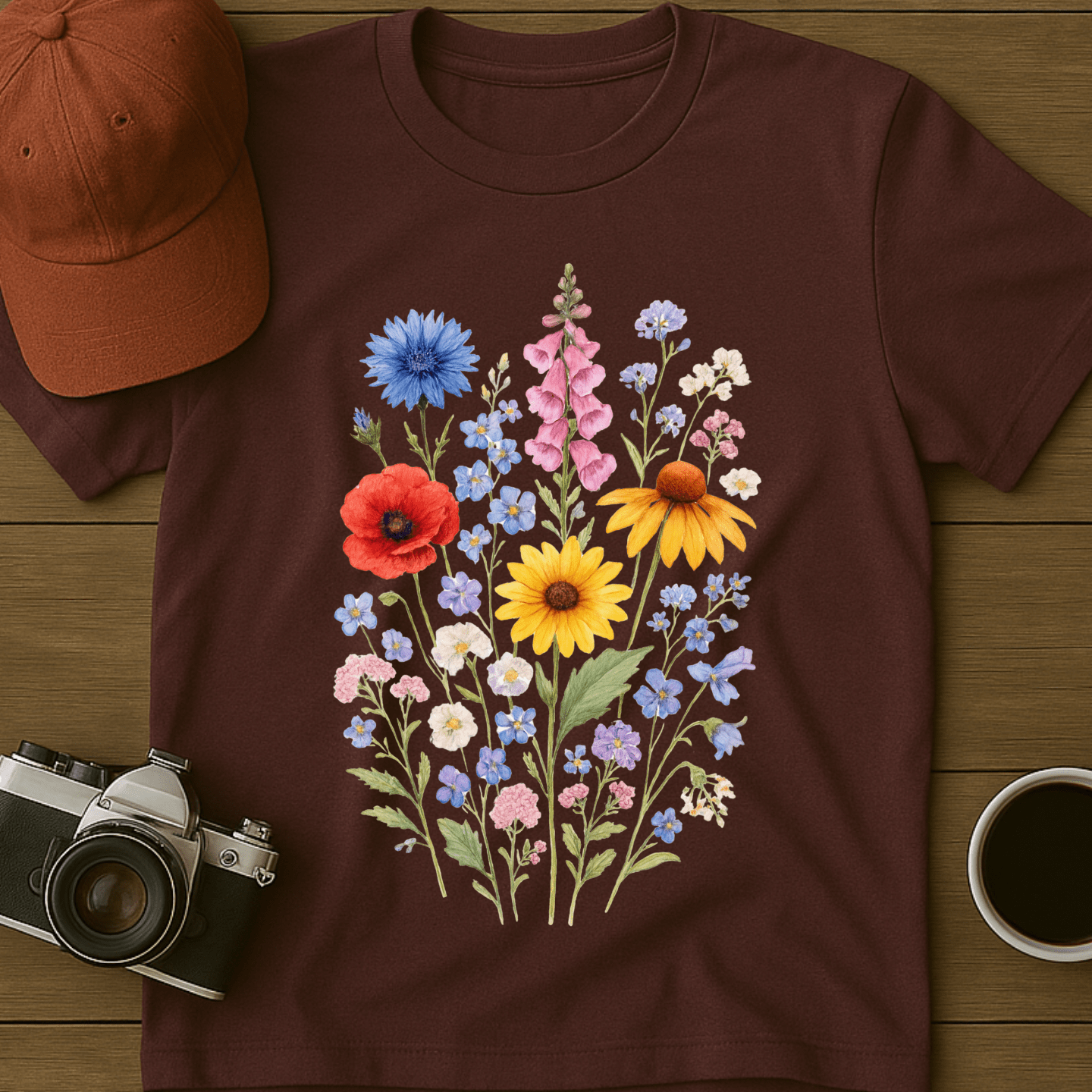 Wildflowers Watercolor I T-Shirt
