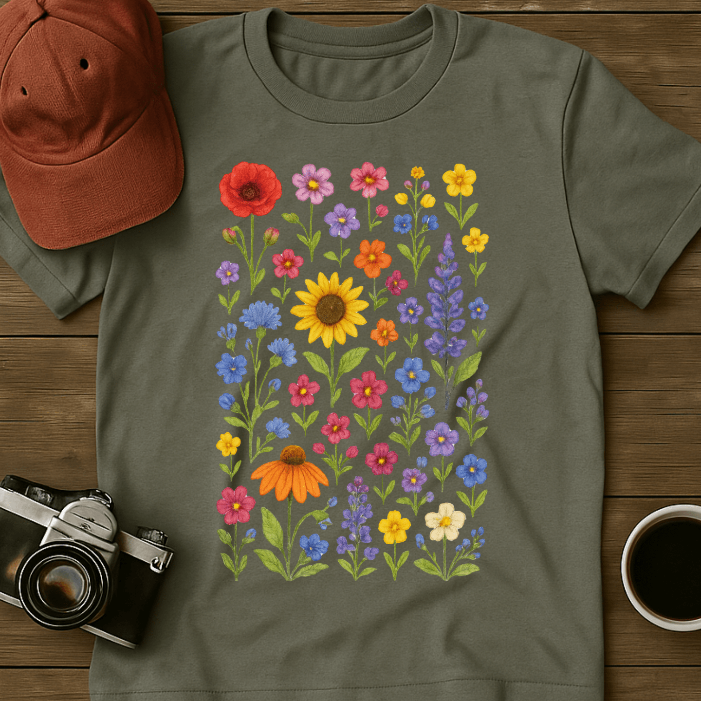 Wildflowers Watercolor II T-Shirt