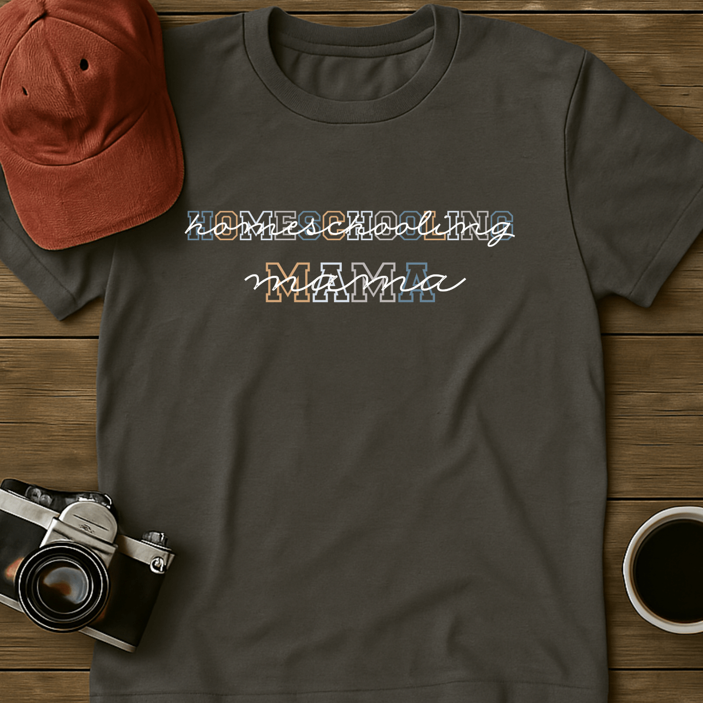 Homeschooling Mama Colorful T-Shirt