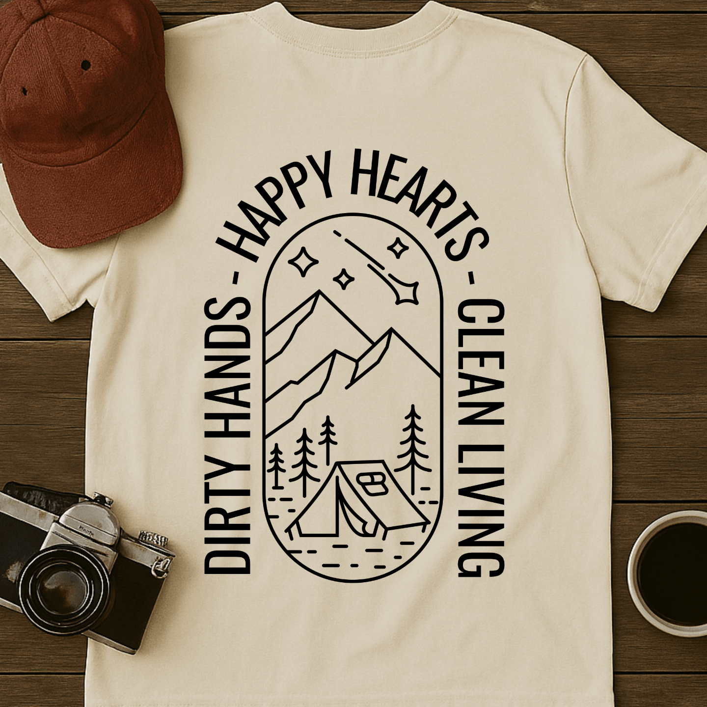 Clean Living Camp T-Shirt (BACK)