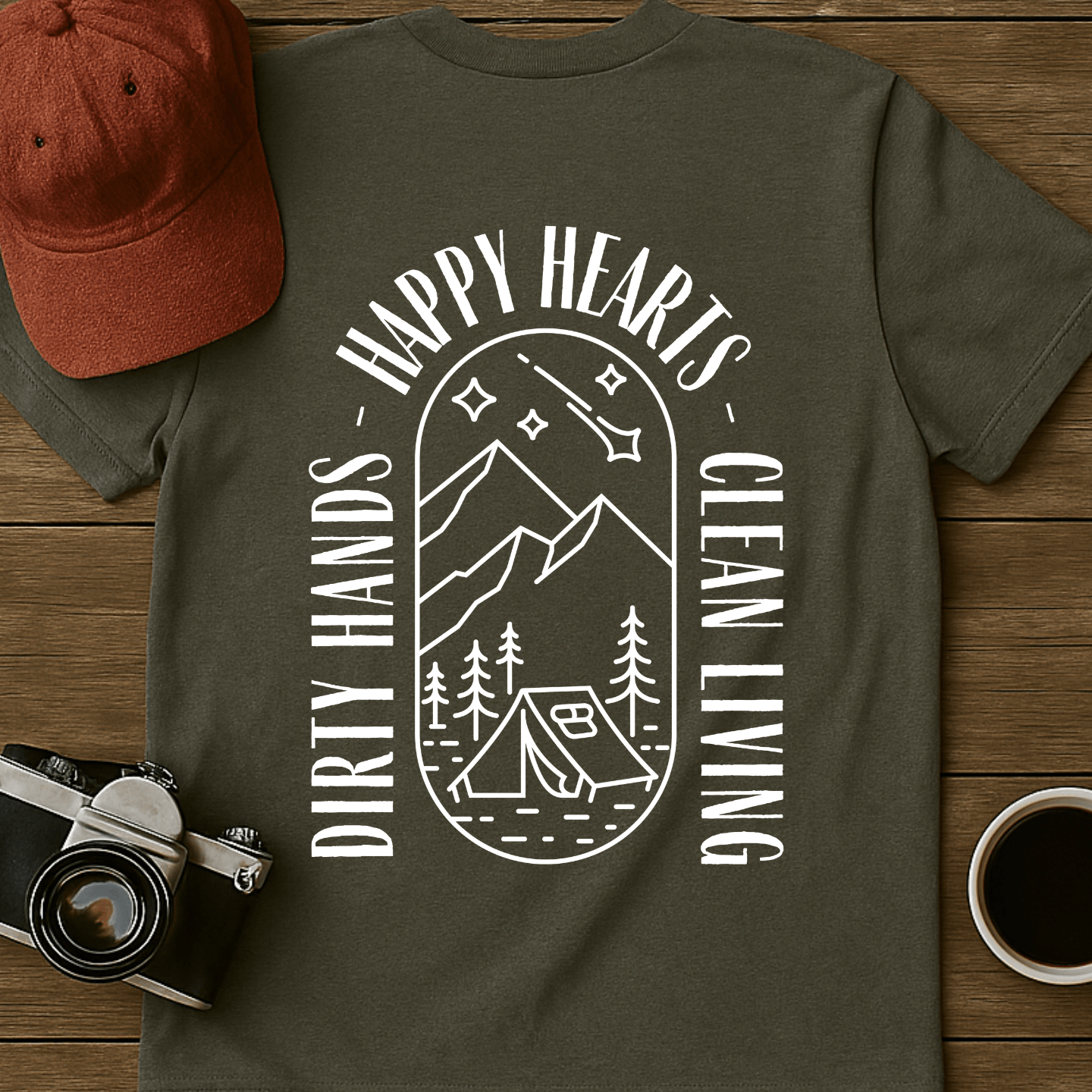 Clean Living Camp T-Shirt (BACK)