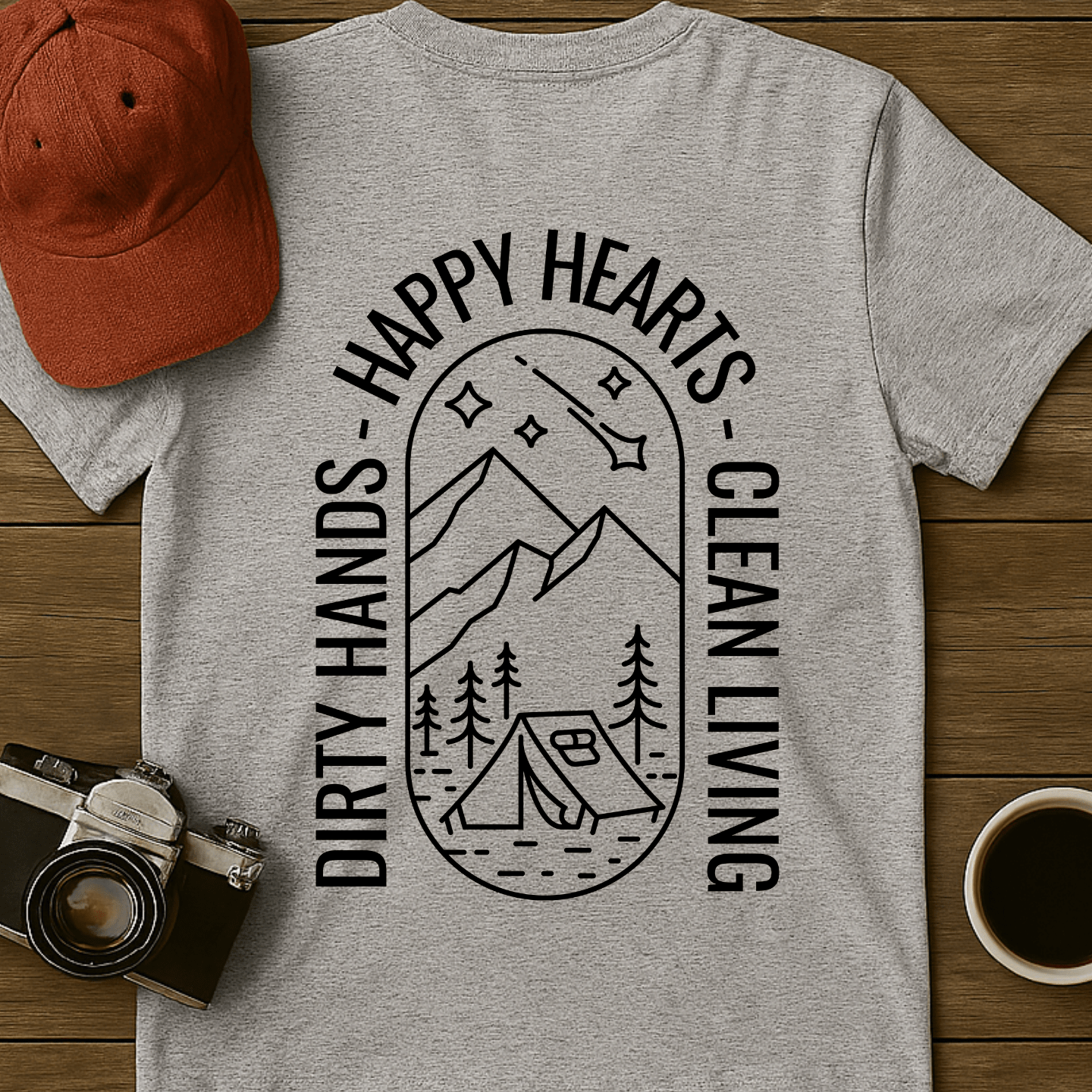 Clean Living Camp T-Shirt (BACK)