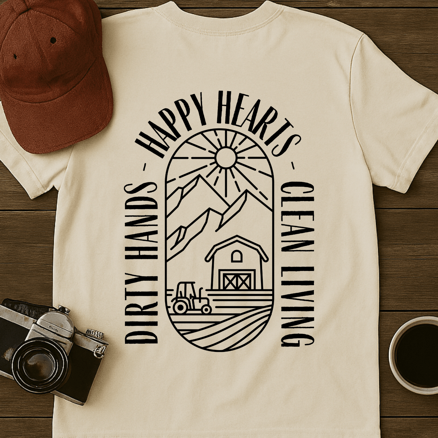 Clean Living Farm T-Shirt (BACK)