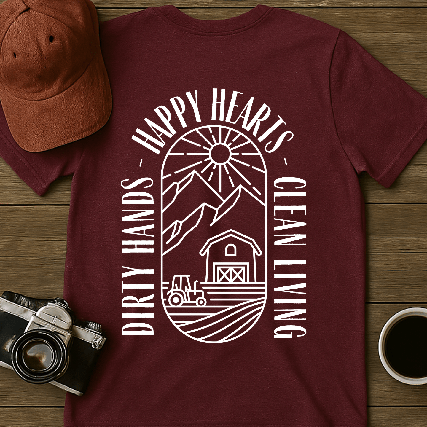 Clean Living Farm T-Shirt (BACK)