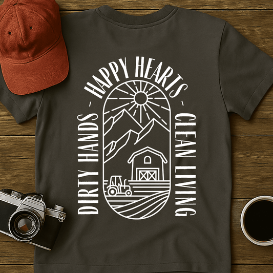 Clean Living Farm T-Shirt (BACK)