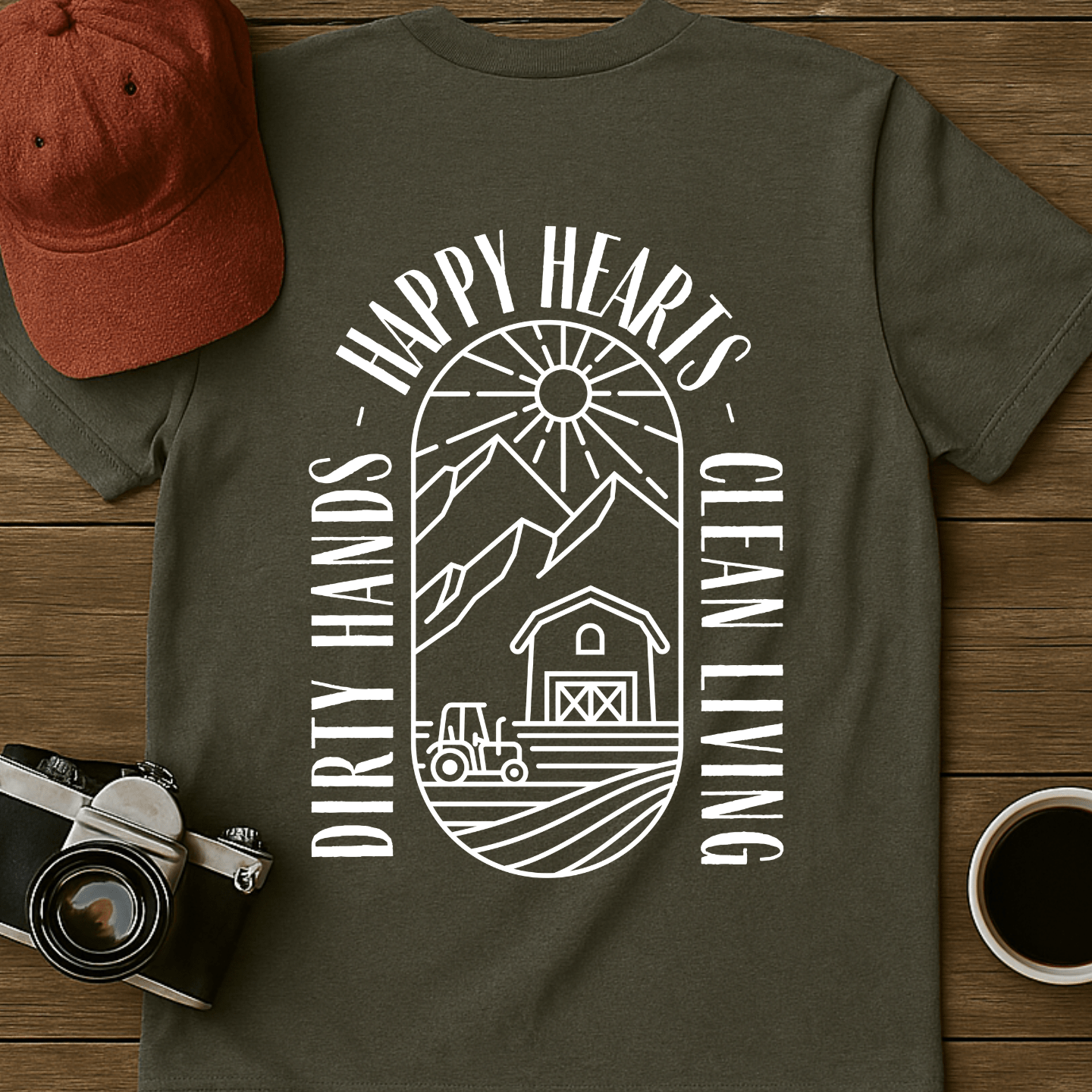 Clean Living Farm T-Shirt (BACK)
