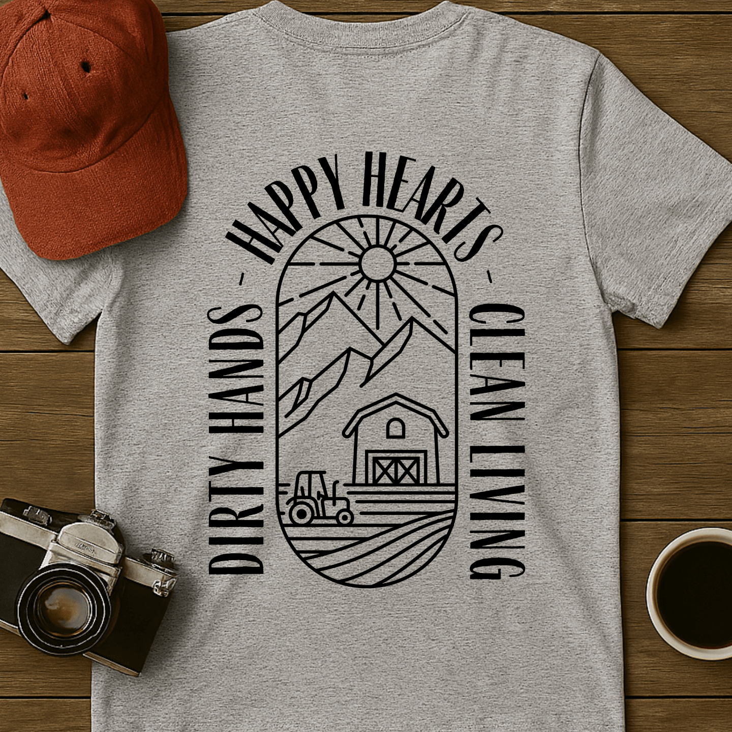 Clean Living Farm T-Shirt (BACK)