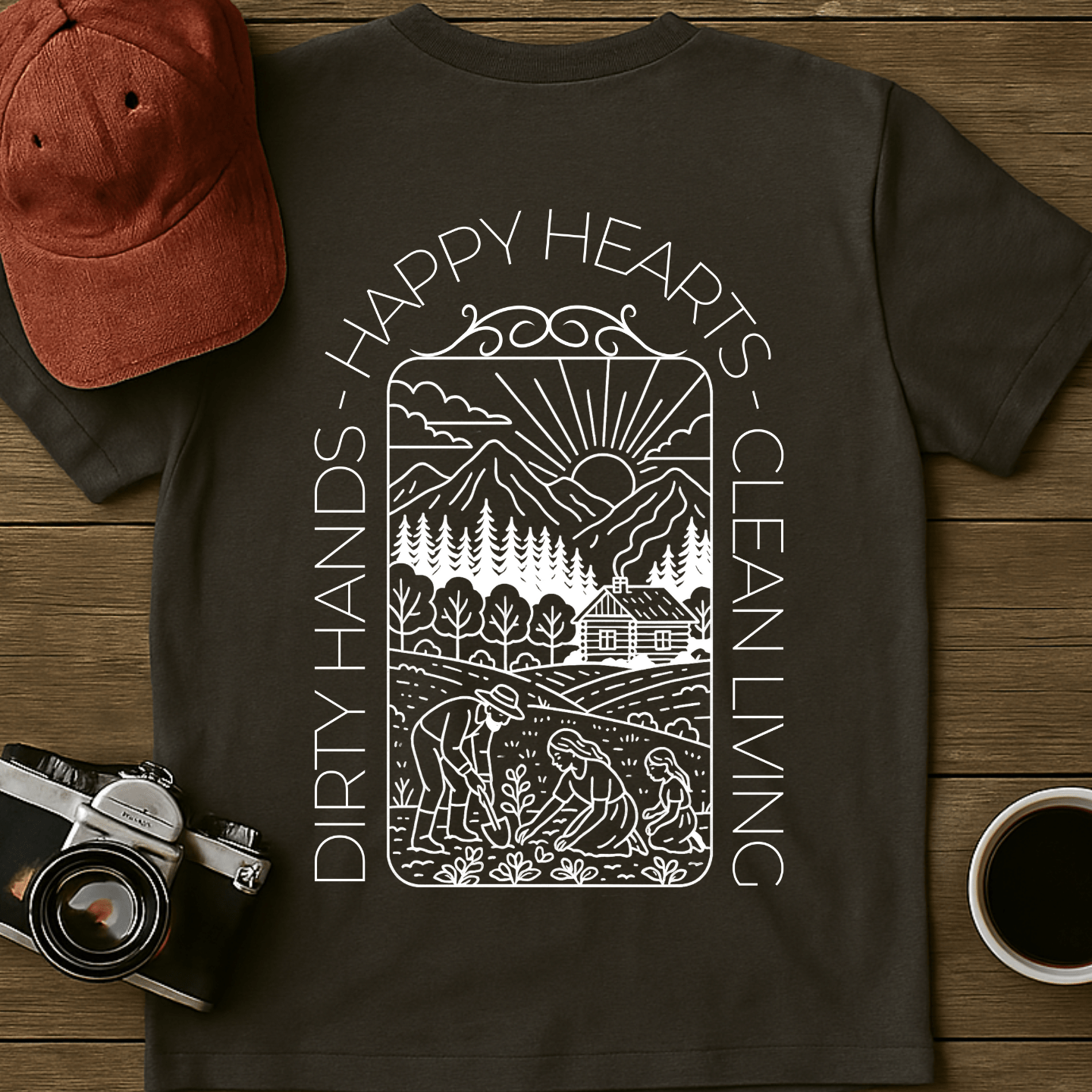 Clean Living Homestead T-Shirt (BACK)