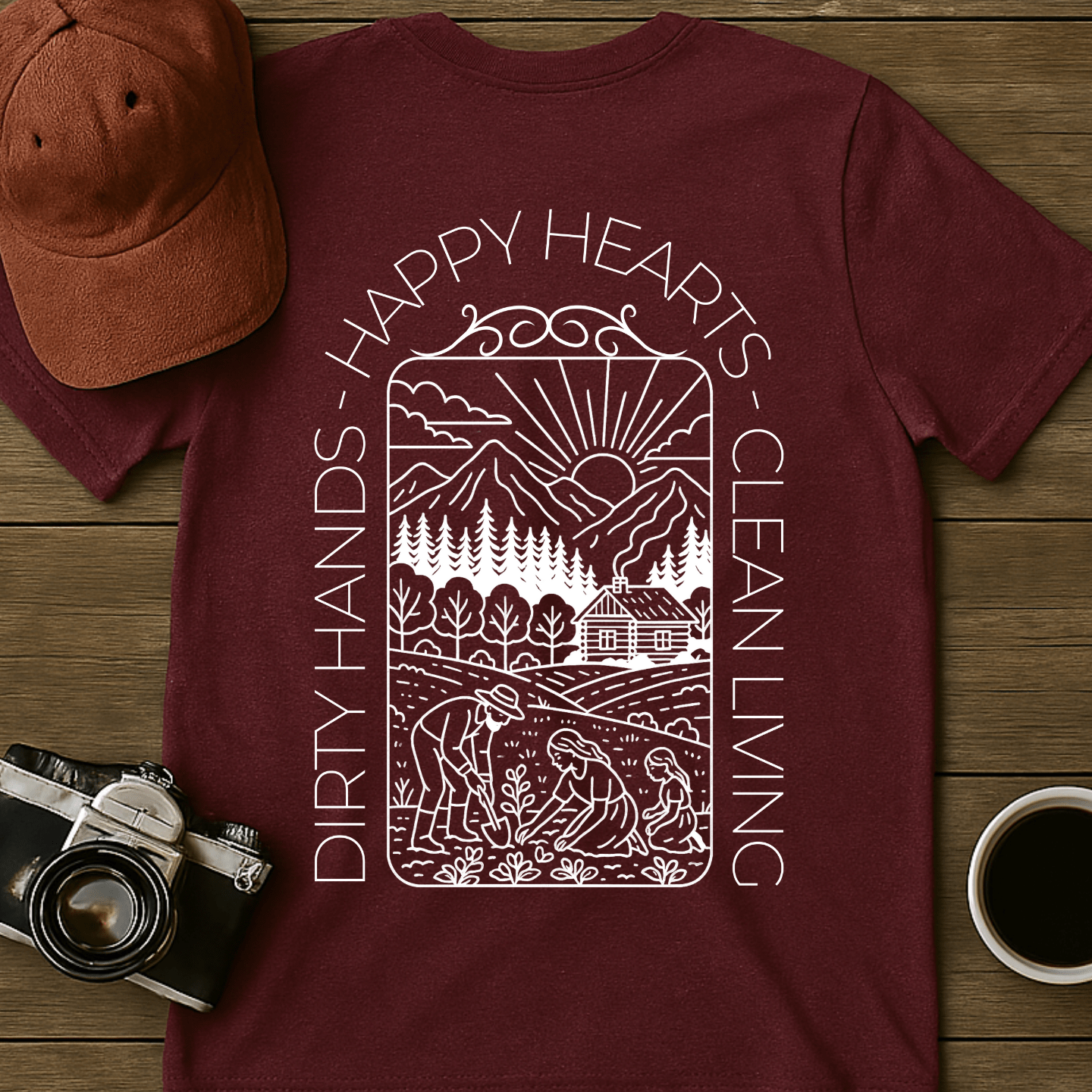 Clean Living Homestead T-Shirt (BACK)