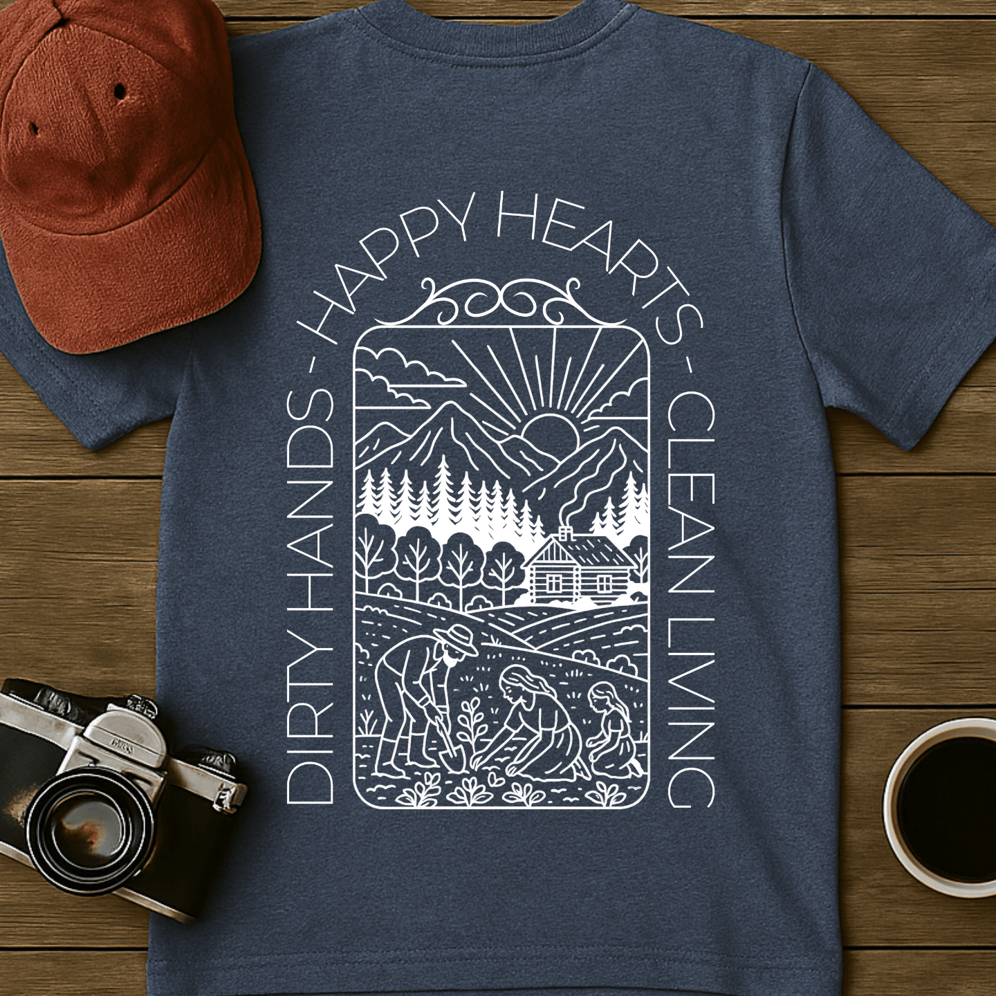 Clean Living Homestead T-Shirt (BACK)