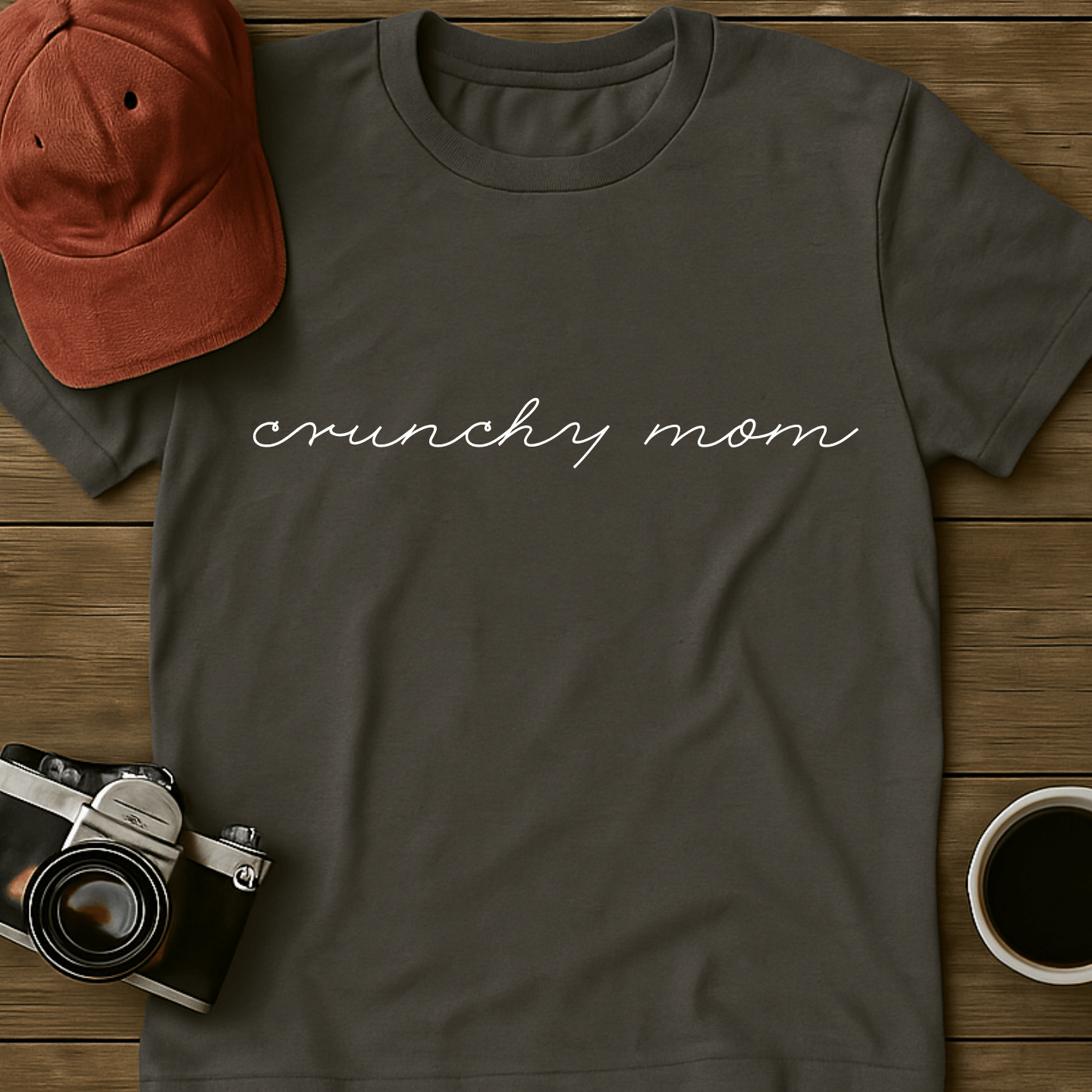 Crunchy Mom Cursive T-Shirt